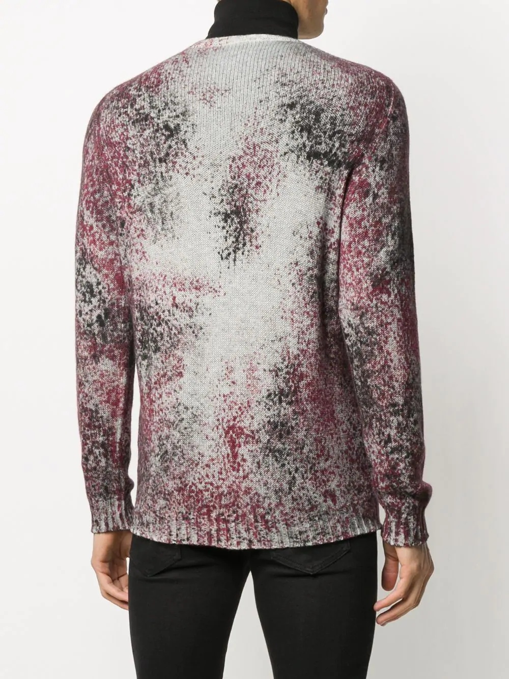 splatter print cashmere jumper - 4