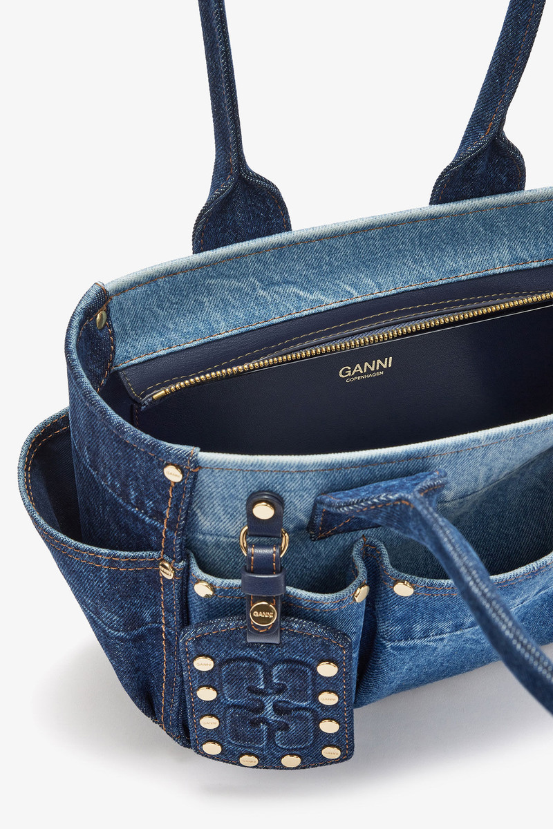 SMALL POSY BAG IN BLUE DENIM 3