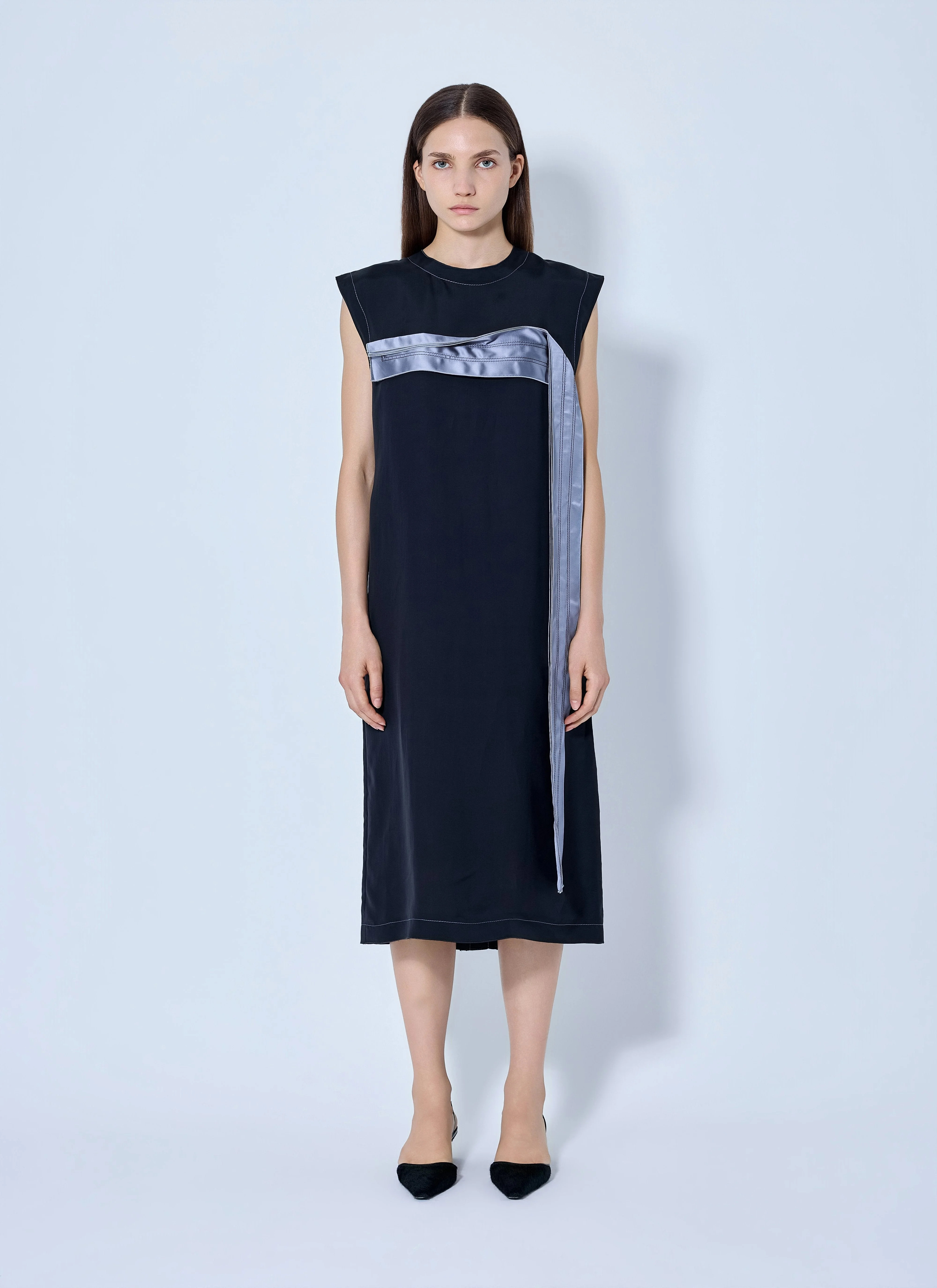 Marni Women Sleeveless Midi Dress With Satin Detail - 1