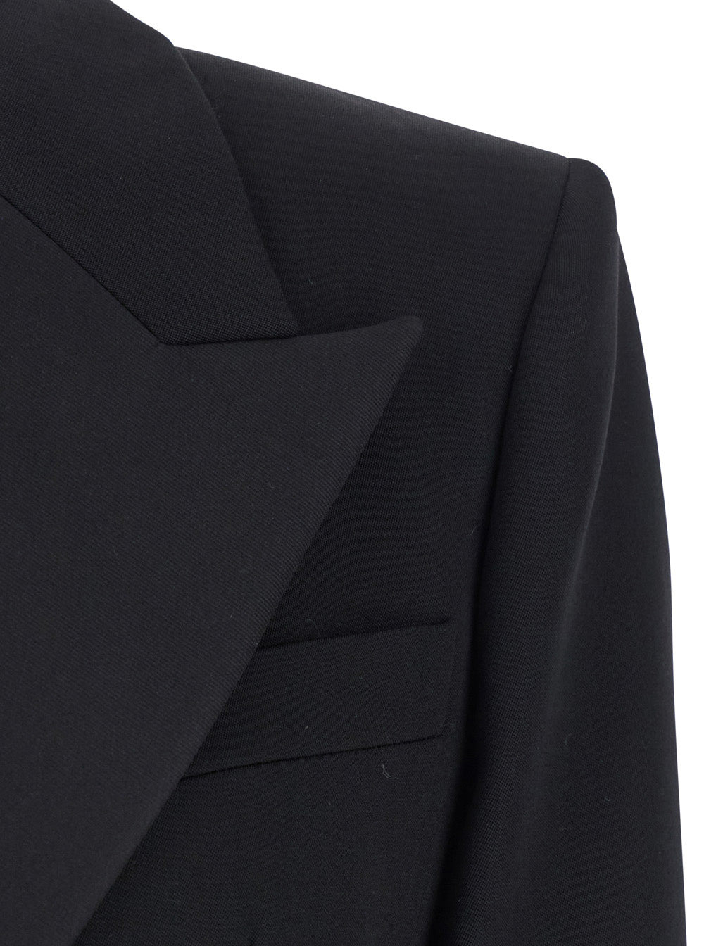 Givenchy Women Black Double-Breasted Jacket With Peak Revers In Wool Woman - 3