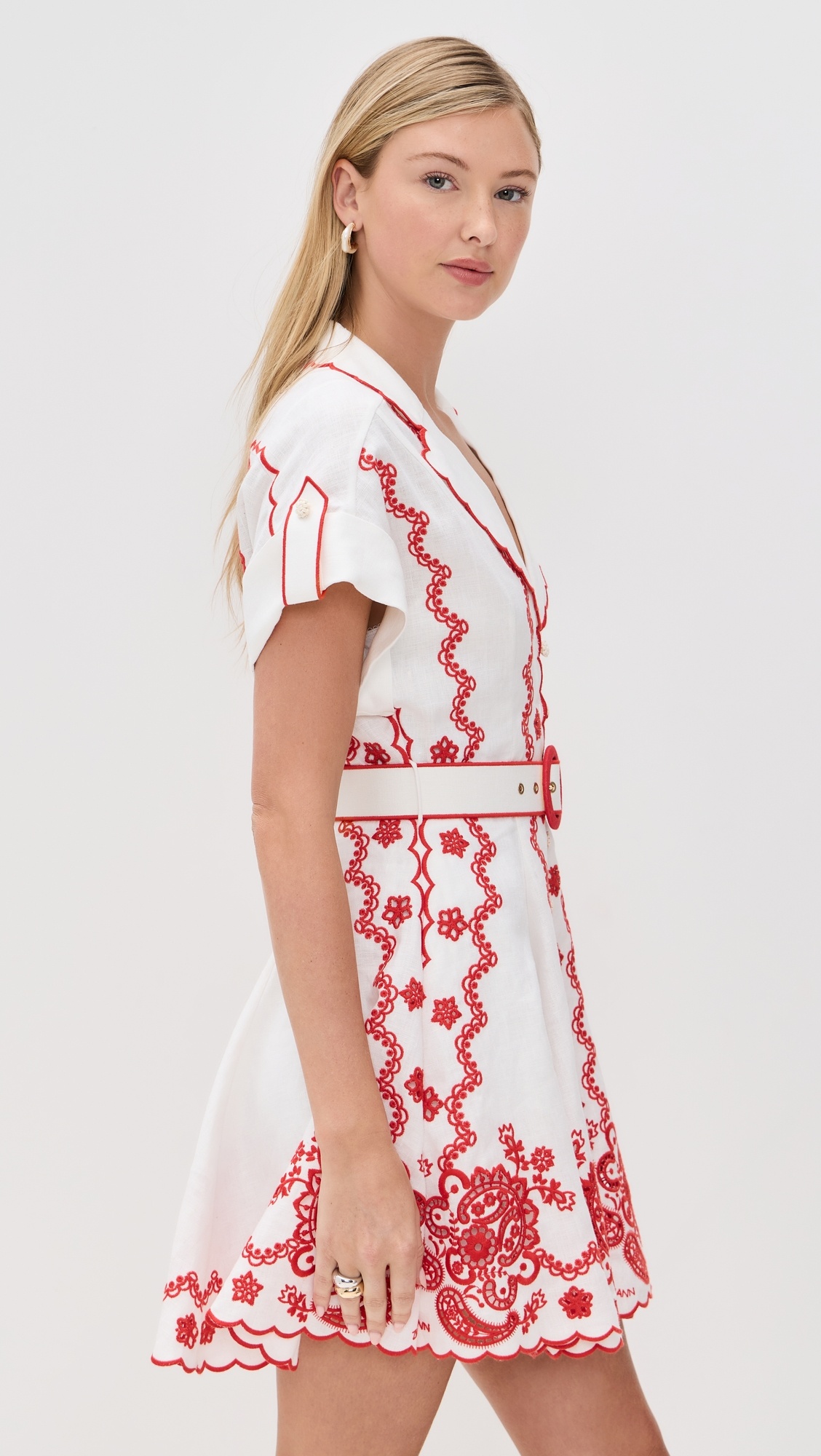 Lucky Embroidered Mini Dress - 3