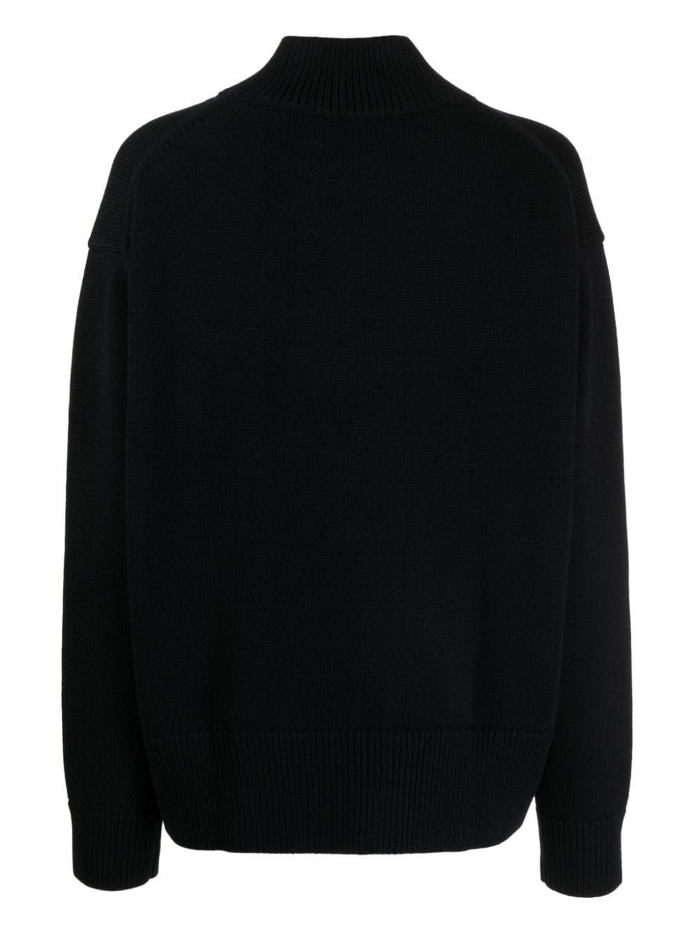 crossover-neck knitted jumper - 2