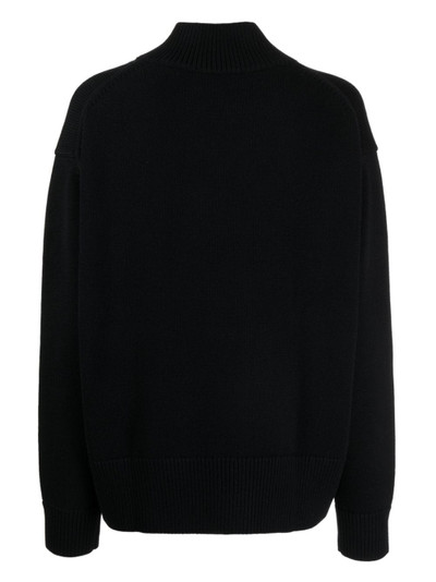 Studio Nicholson crossover-neck knitted jumper outlook