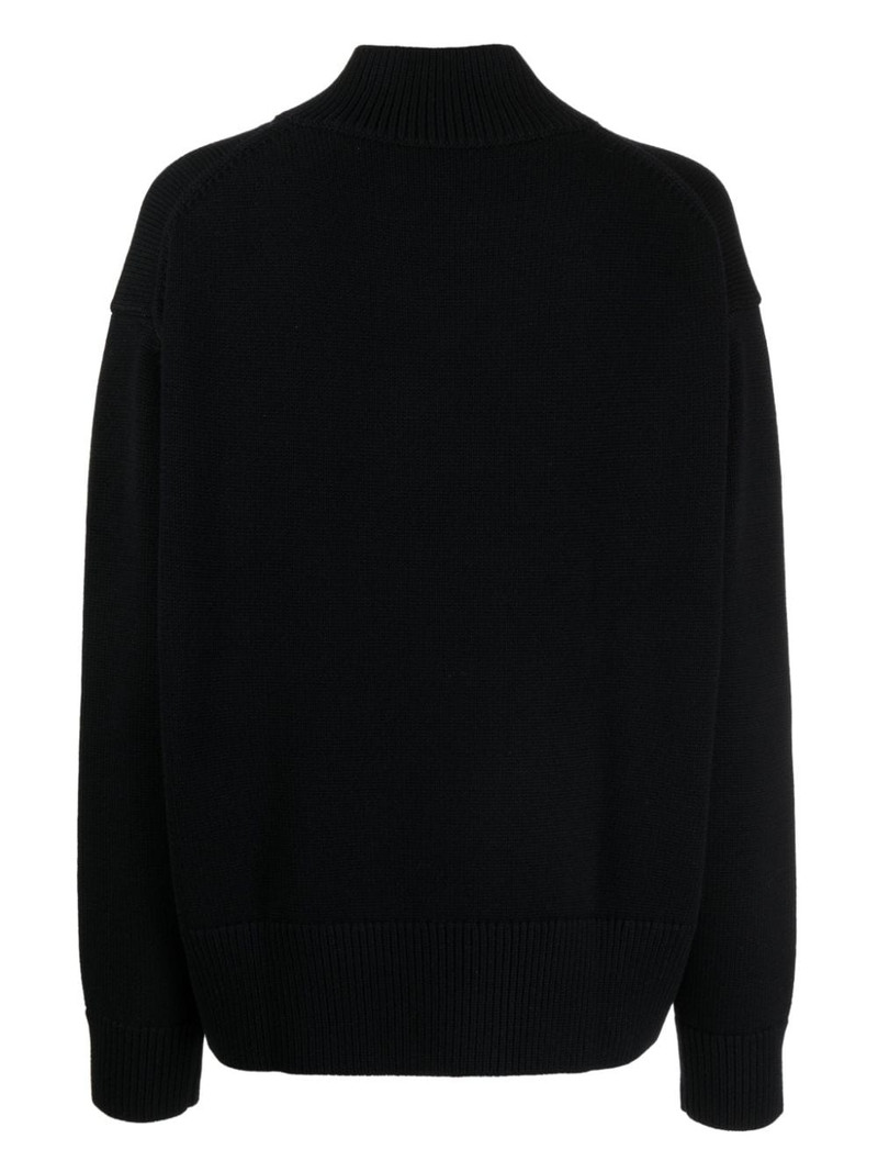 Studio Nicholson crossover-neck knitted jumper outlook