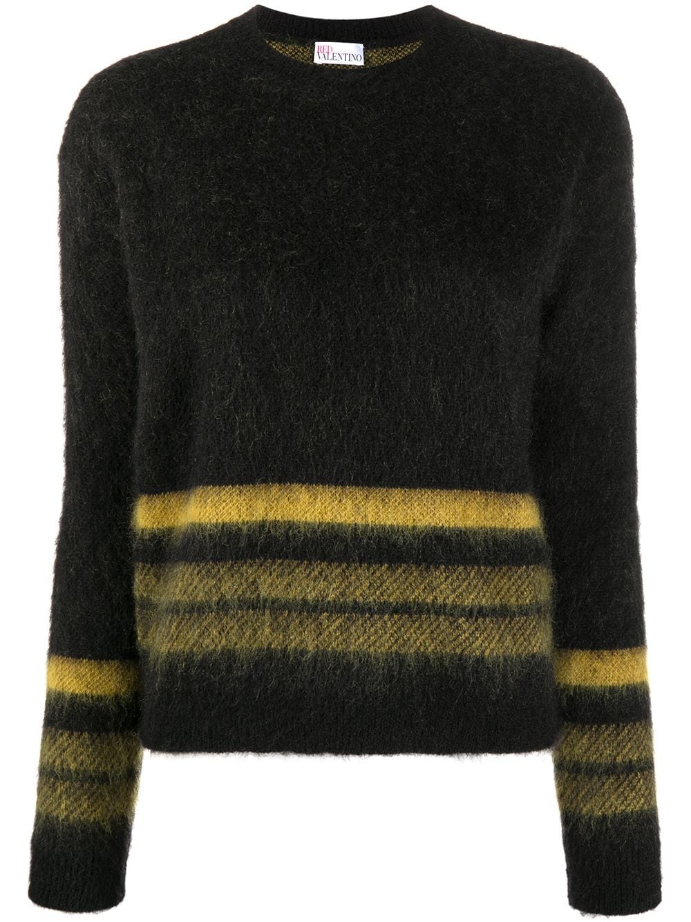 striped crew-neck jumper - 1