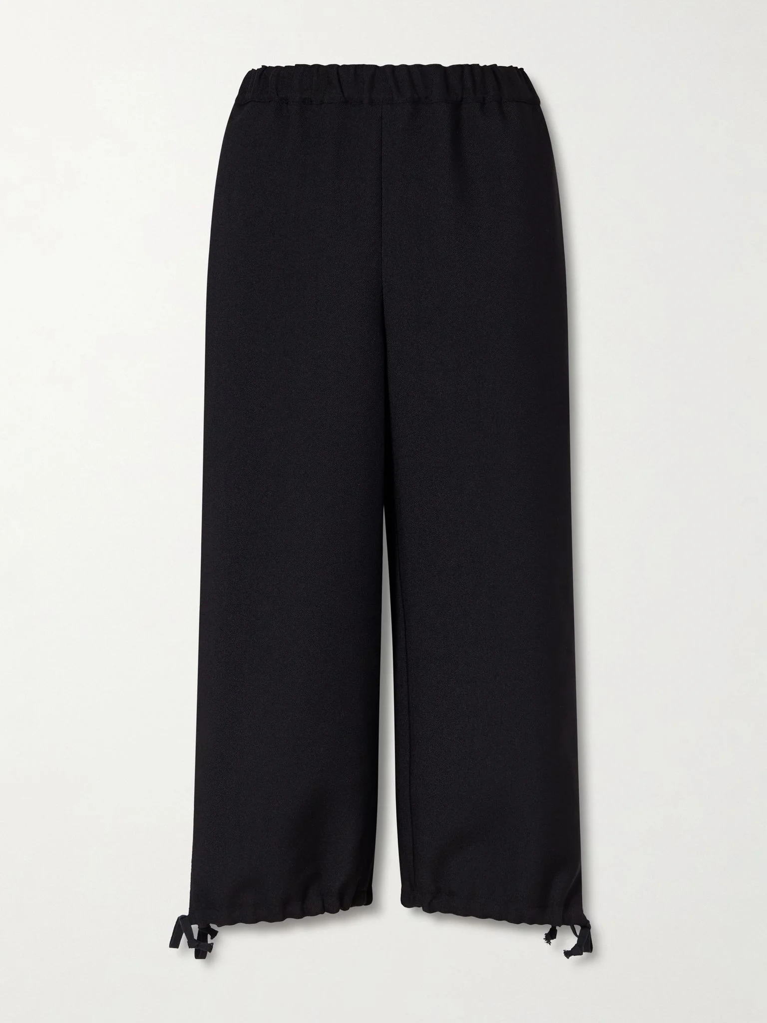 Gabardine wide-leg pants Black - 1