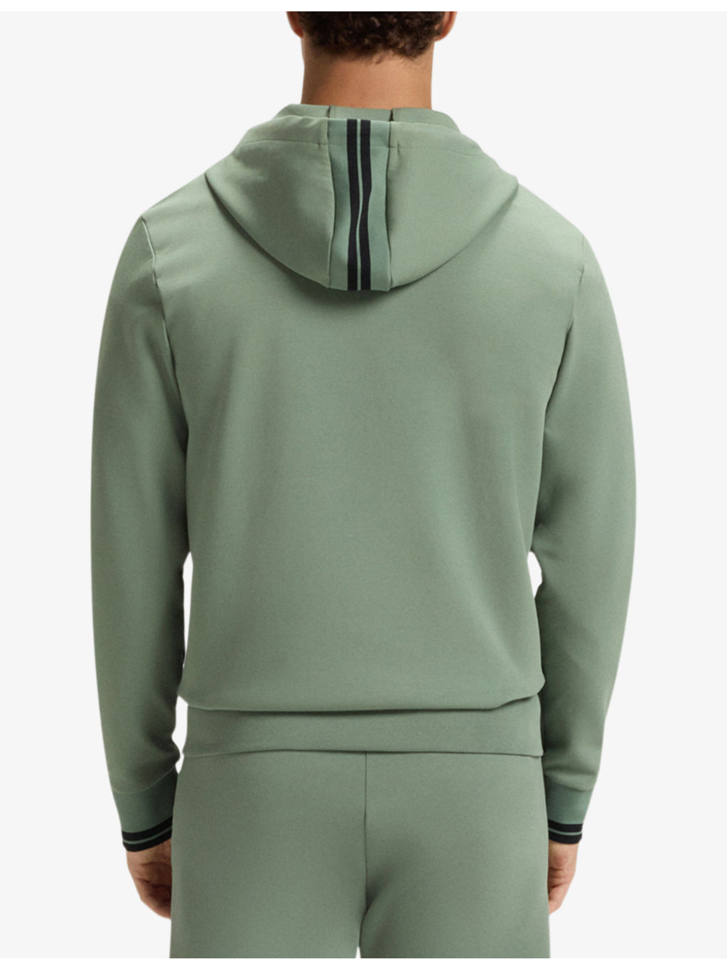 Branded Zip-Up Stretch-Jersey Hoody - 4