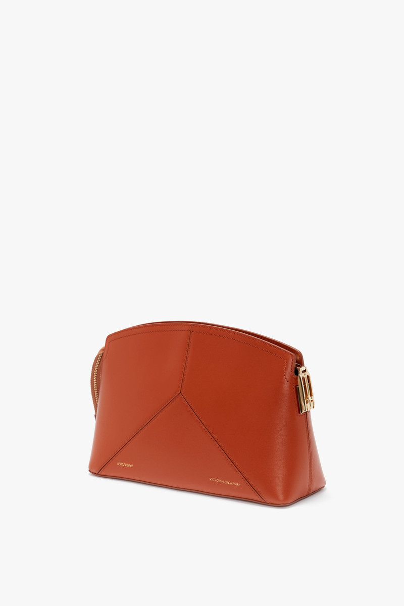 Victoria Clutch Bag In Tan Leather 2