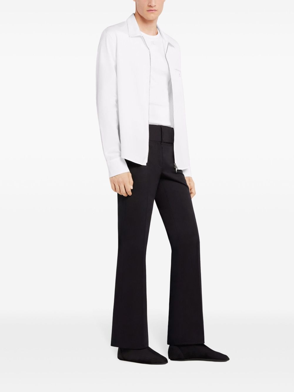 zipped poplin shirt - 3