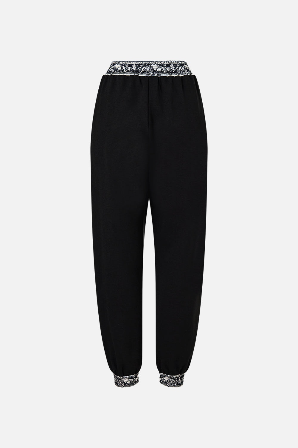 JERSEY TRACK PANT WITH SILK DETAILS - 7