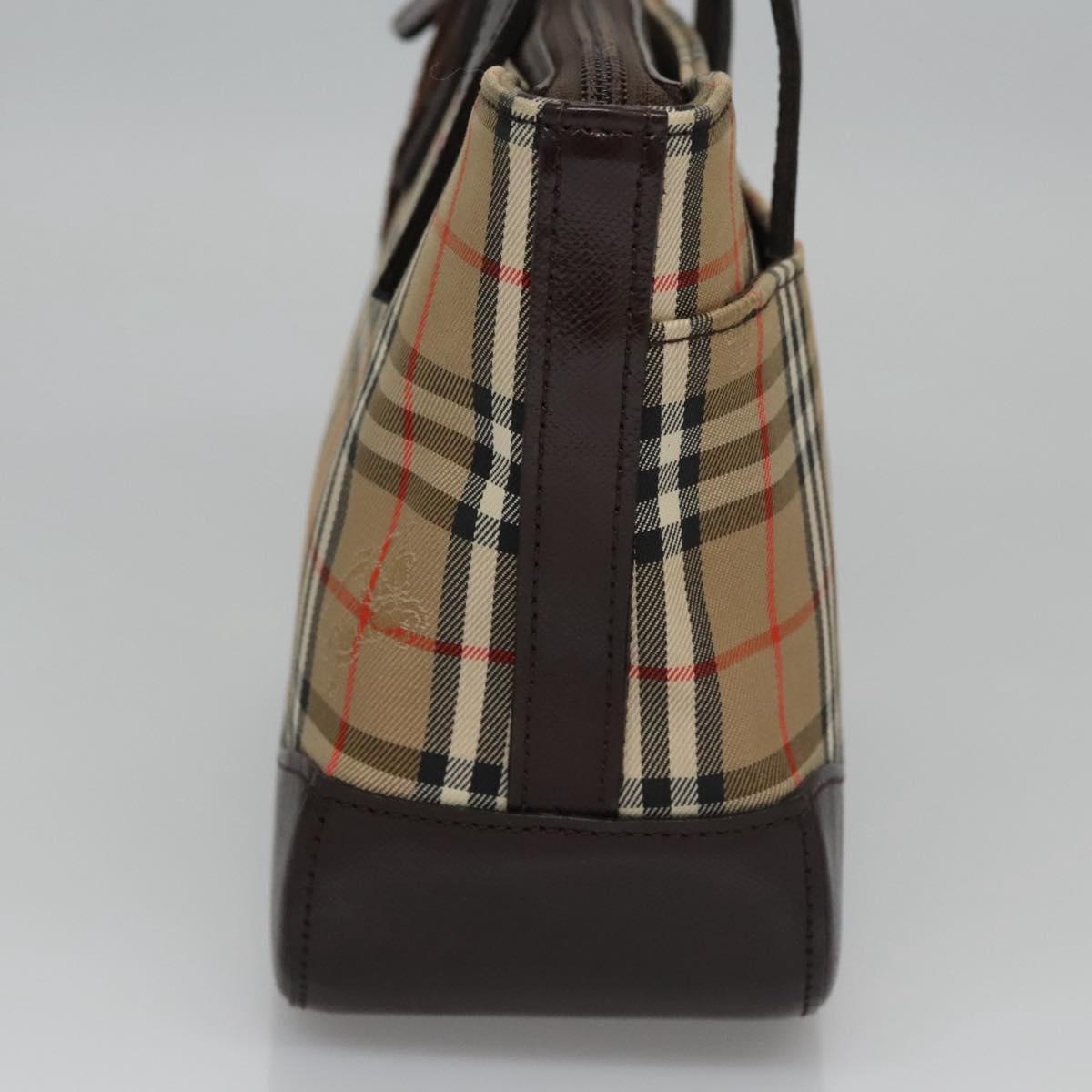 Burberry Nova Check Hand Bag Canvas Beige Brown - 2