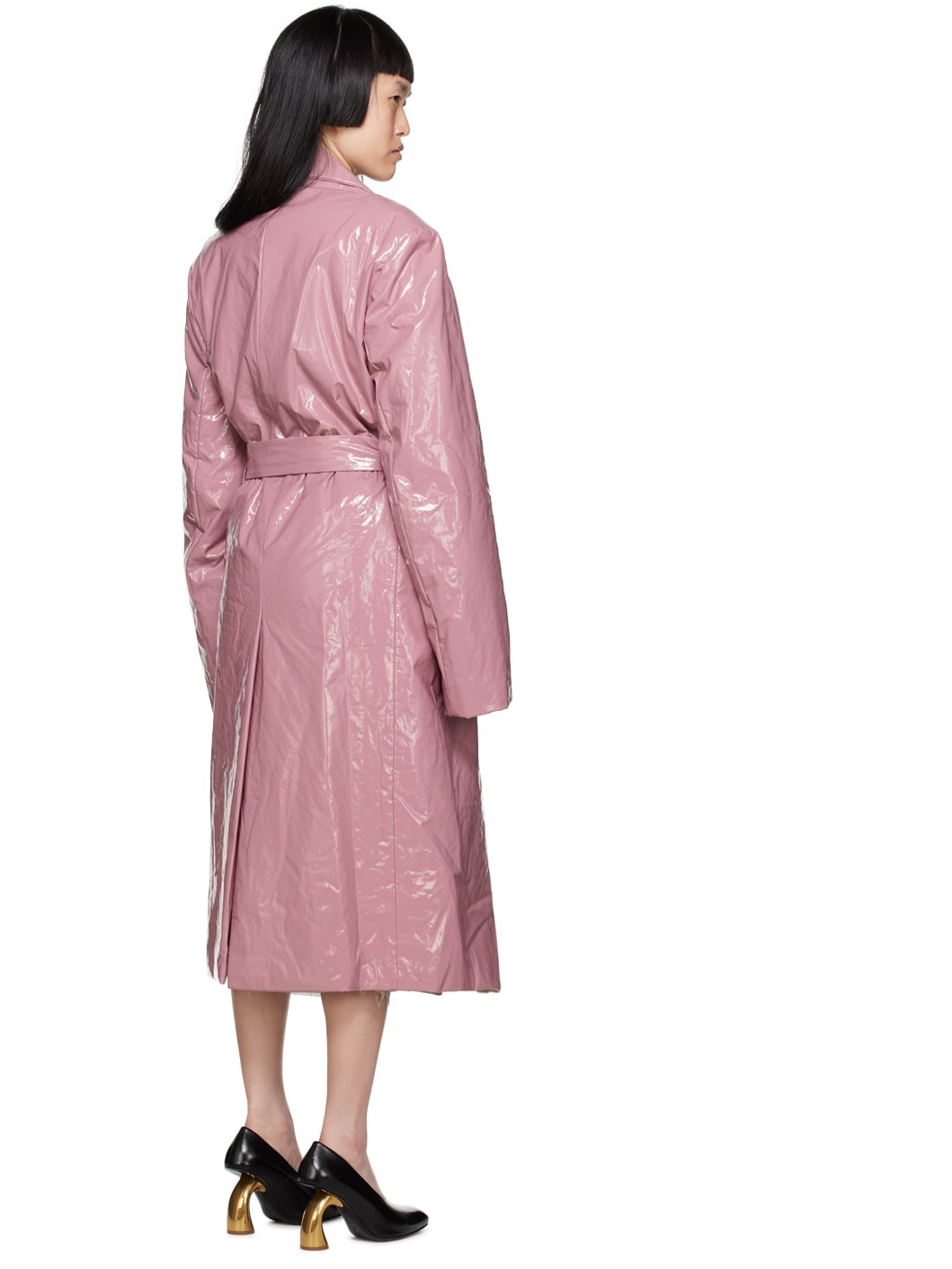 Pink Lacquered Coat - 3