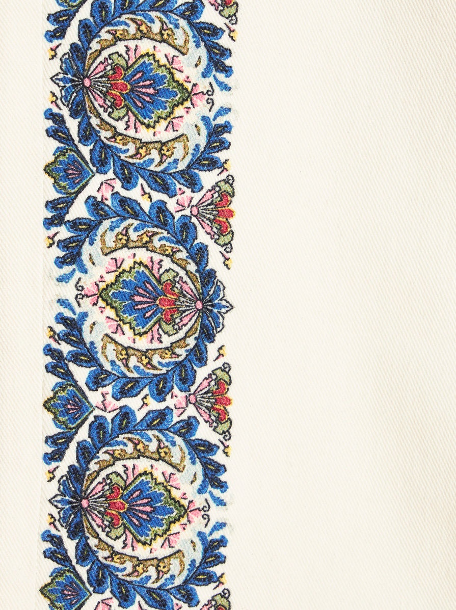JEANS WITH FLORAL SIDE BANDS - 6