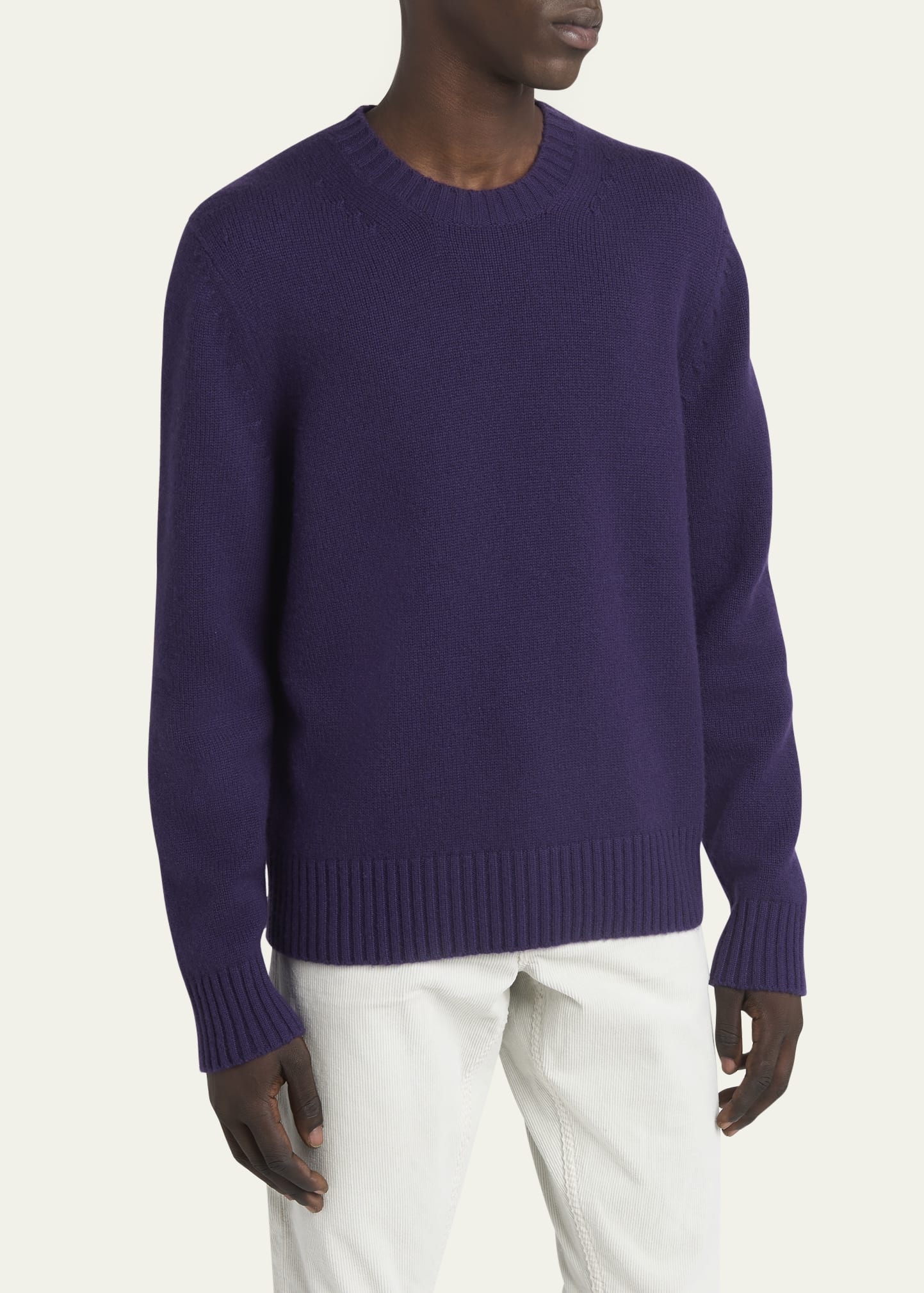 Men's 5 Gauge Cashmere Crewneck Sweater - 4