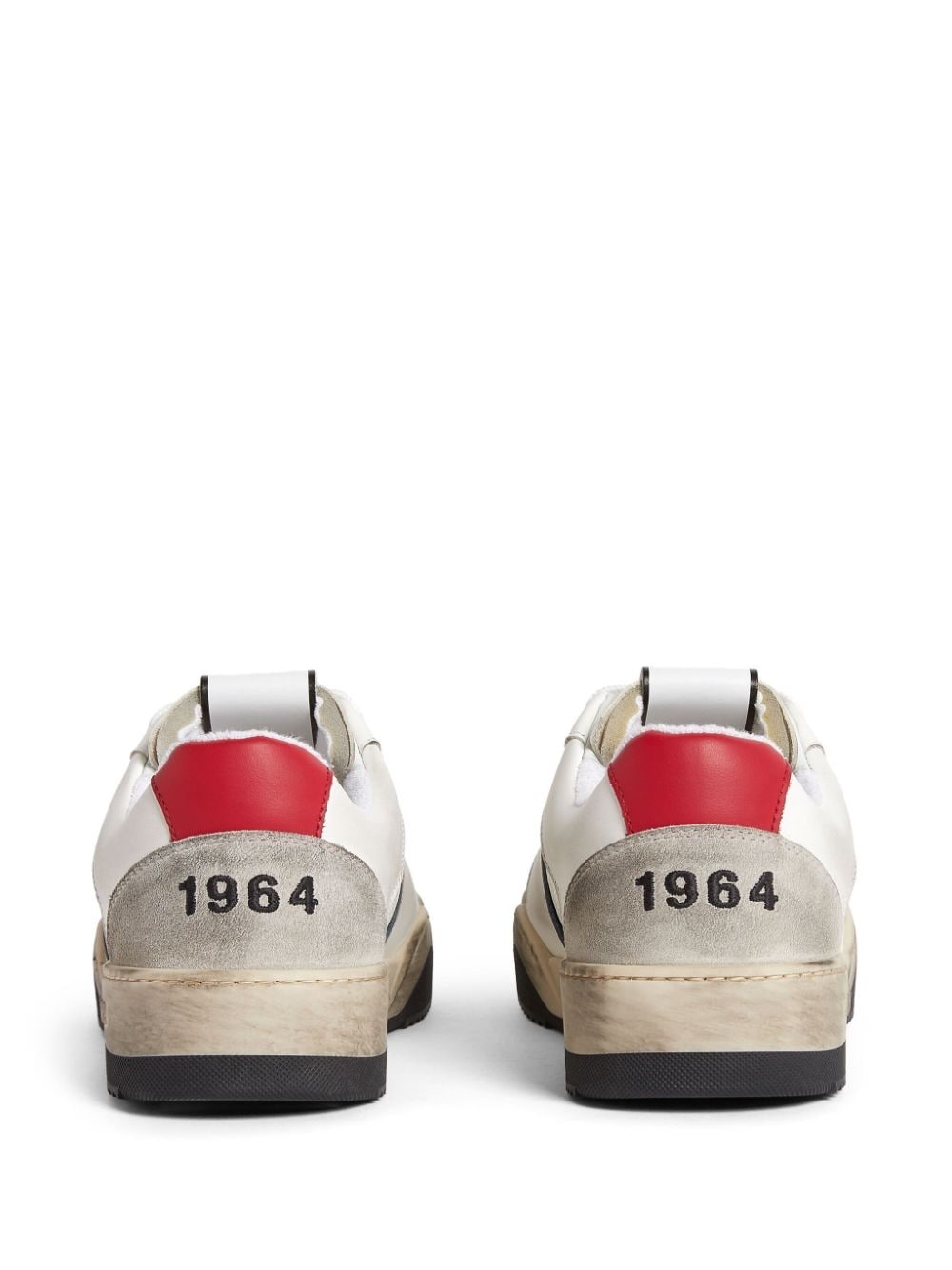 Skate distressed lace-up sneakers - 3