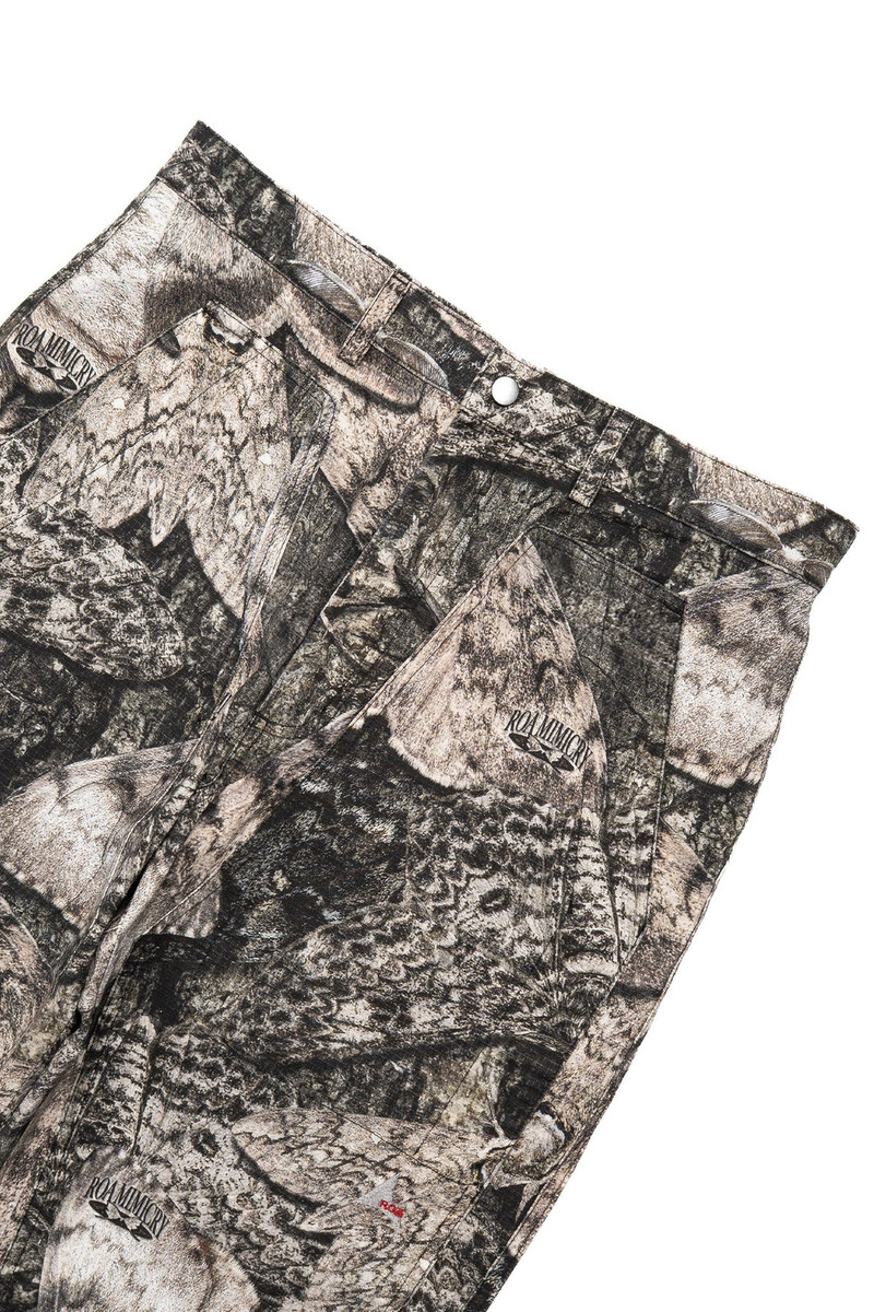 ROA Fomes Moth Print Double Knee Pant - Brown outlook