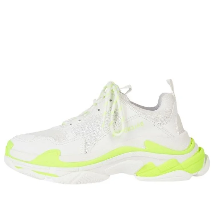 (WMNS) Balenciaga 트리플 S 운동화 '화이트 형광 황색' 524039W2CA37390 - 1