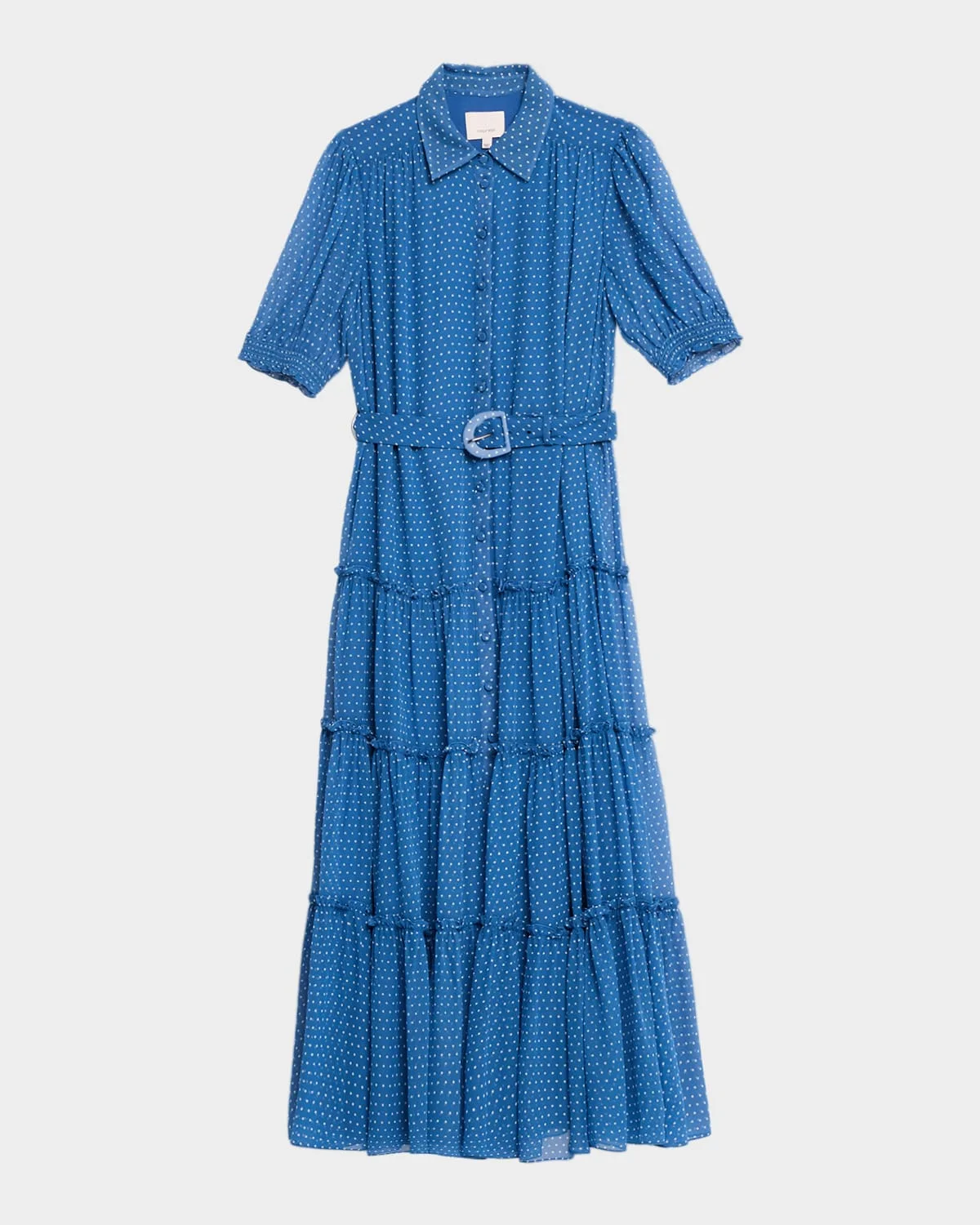 Halbini Pindot Short-Sleeve Midi Shirtdress - 1