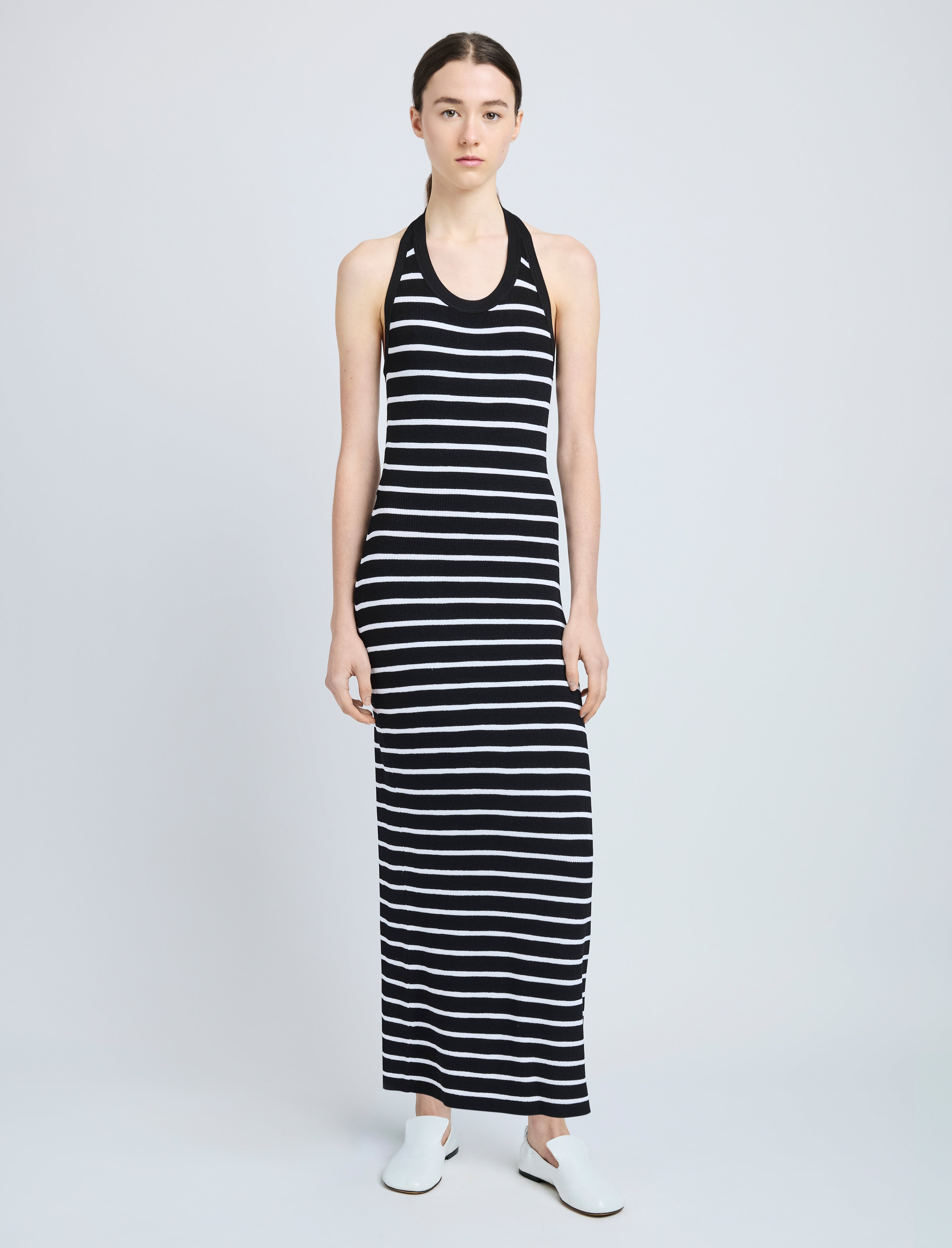 Meryl Dress in Matte Viscose Rib - 2
