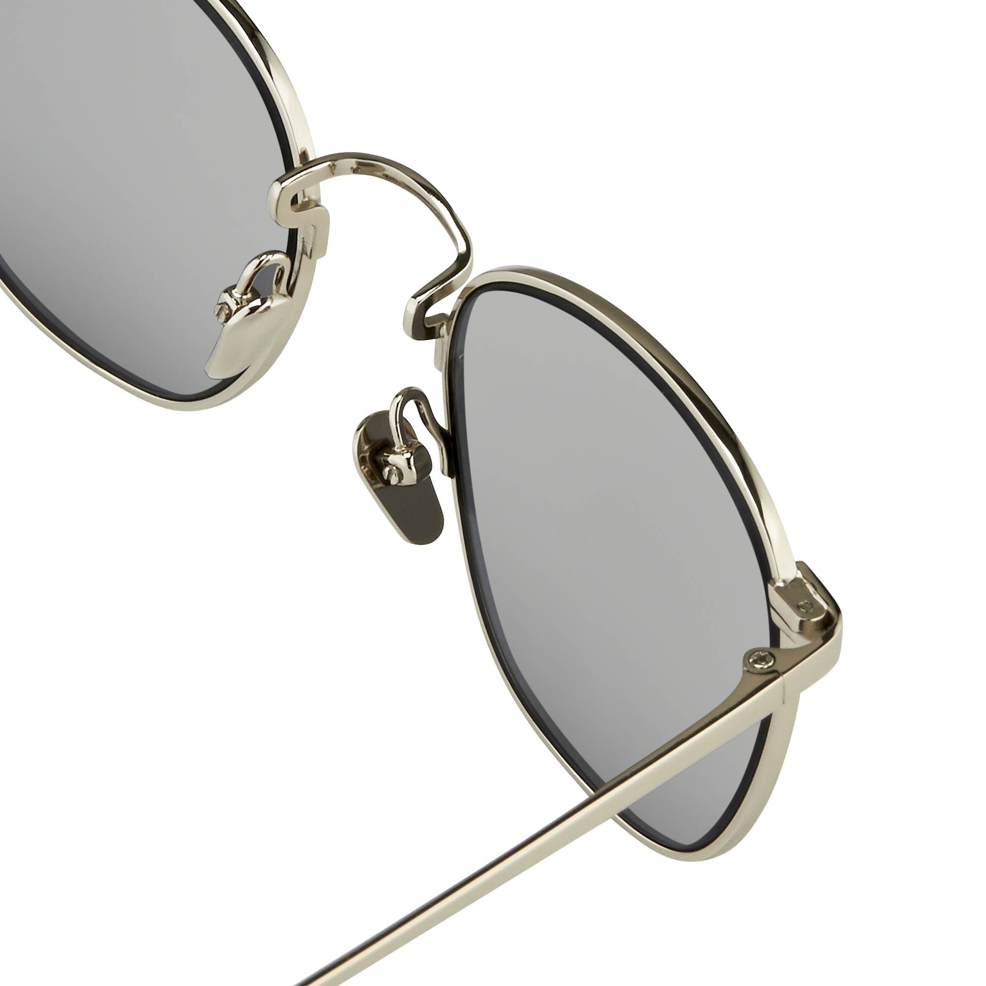 THE SIMON | SQUARE SUNGLASSES IN WHITE GOLD FRAME (C2) - 6