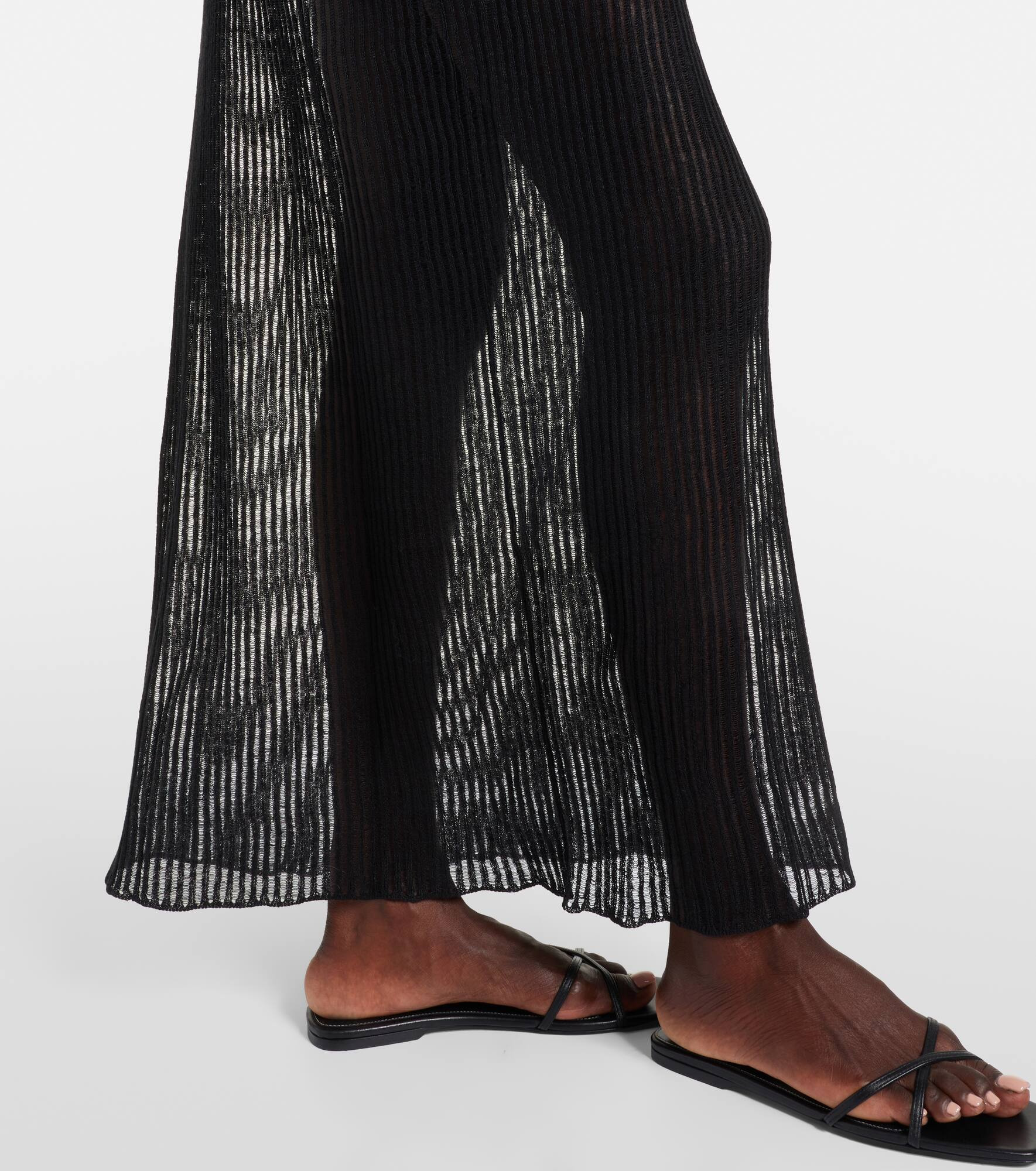 Sienna semi-sheer linen maxi dress - 5