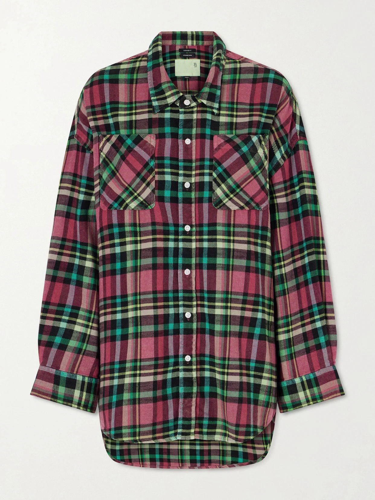 Plaid Cotton-flannel Shirt - 1
