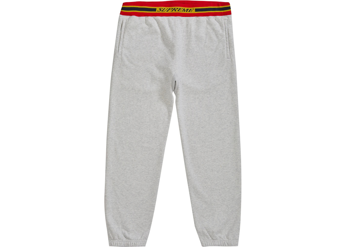 Supreme Striped Rib Sweatpant Ash Grey - 1