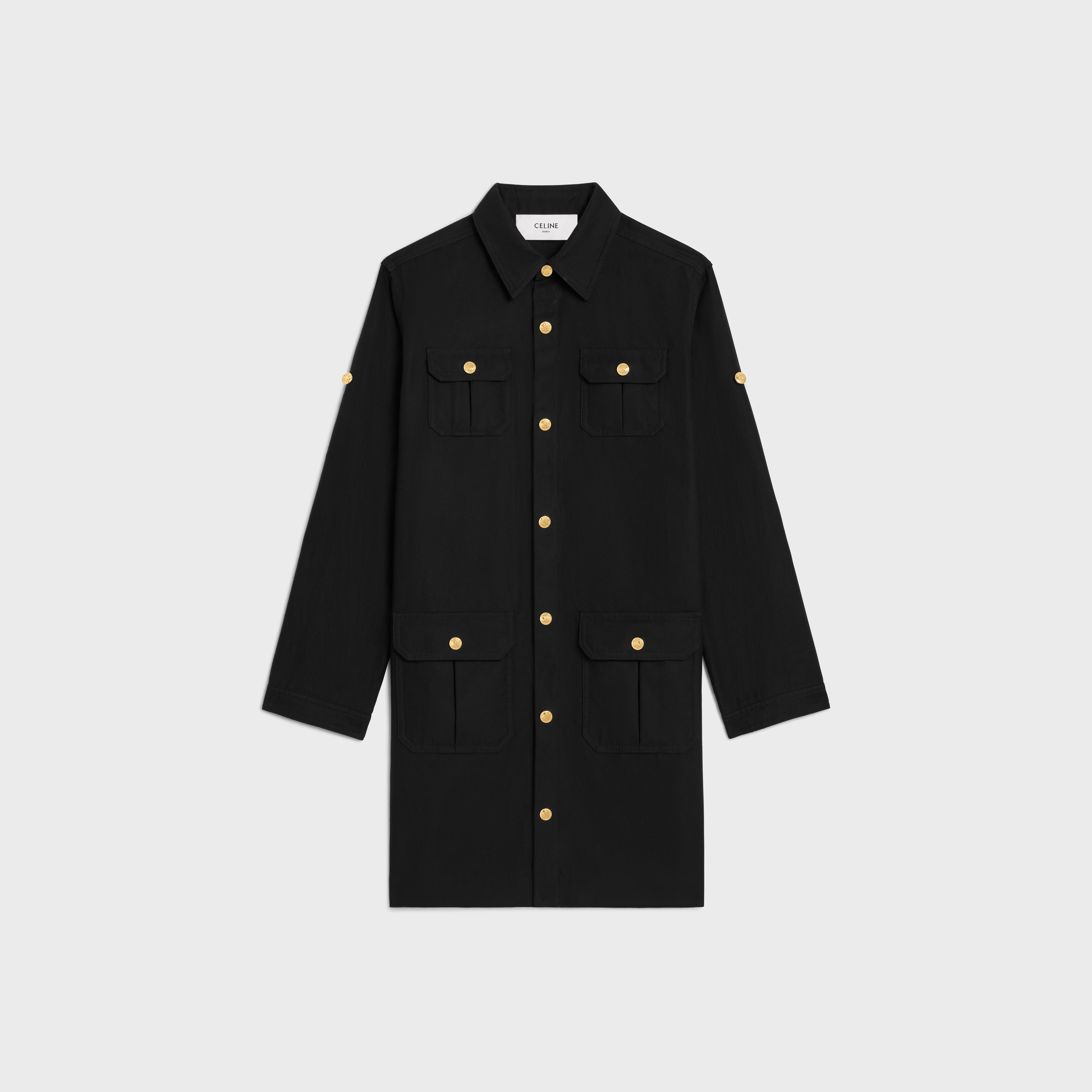 ◆CELINE◆ REPORTER MINI DRESS IN COTTON TWILL ワンピース CELINE reporter mini dress in cotton twill | REVERSIBLE