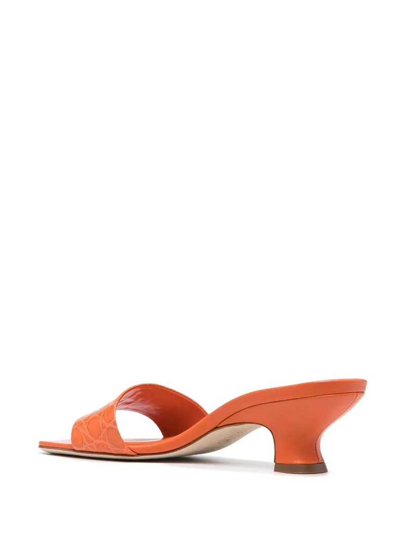 Ceni crocodile-embossed mules 3