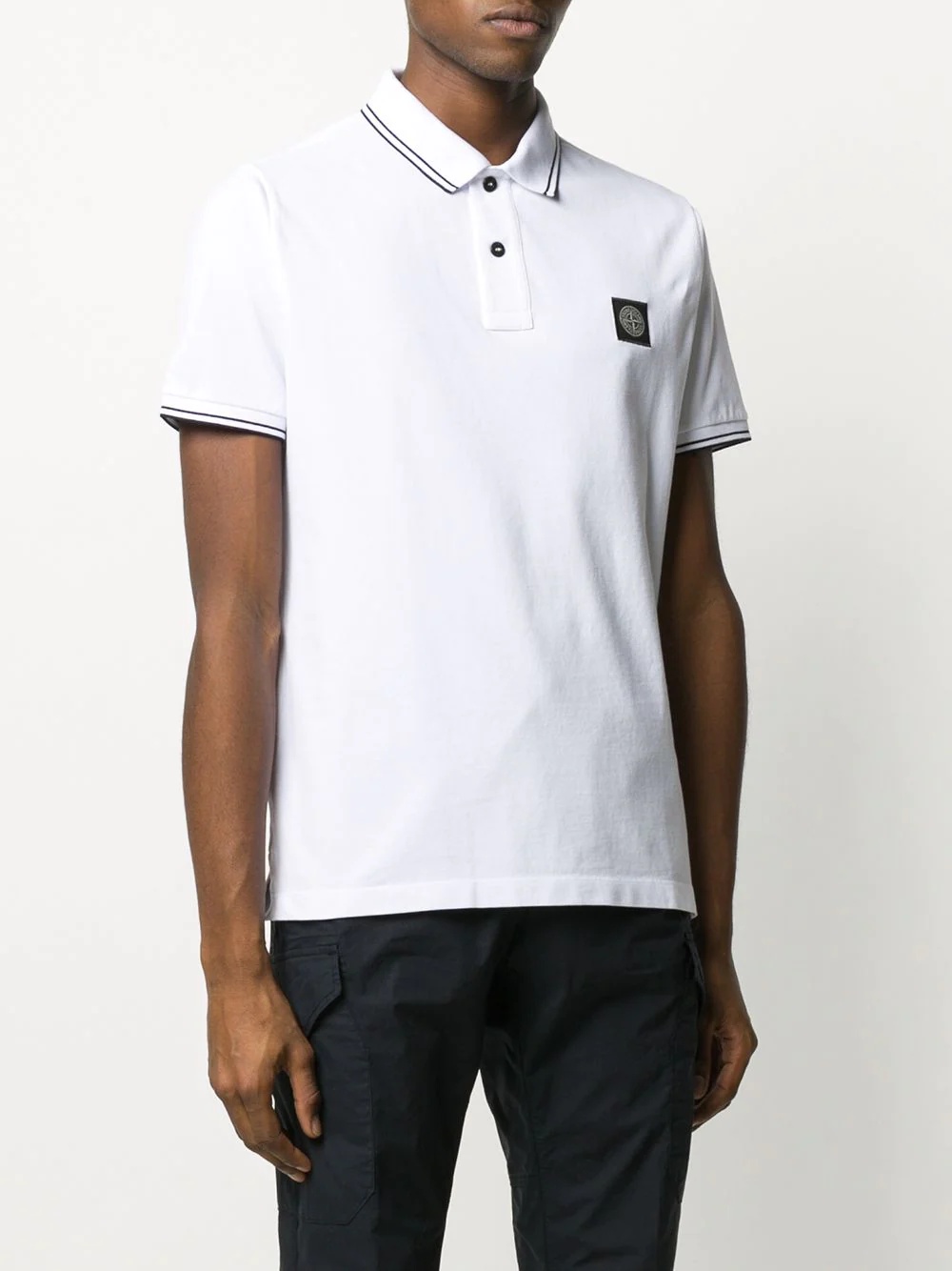 compass contrast-trim polo shirt - 3