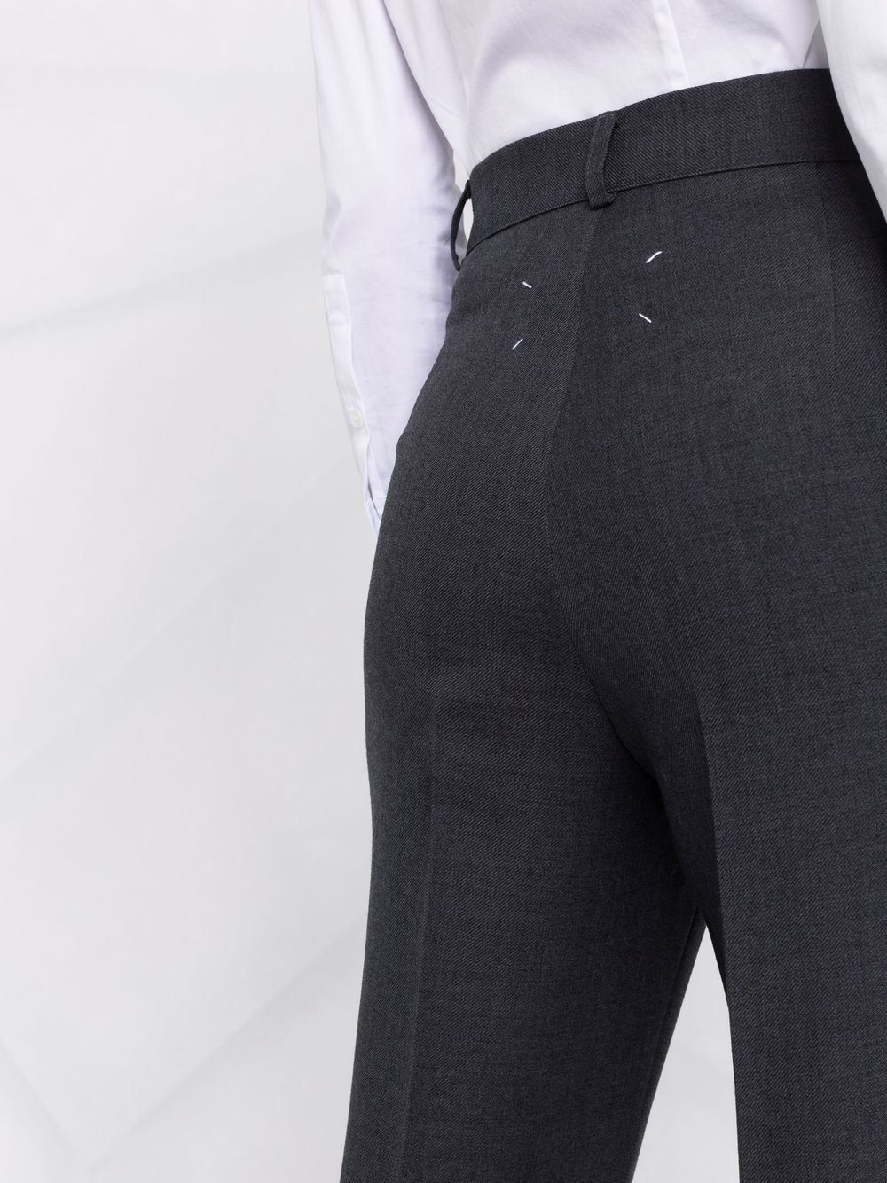 high-waisted slim-fit trousers - 4