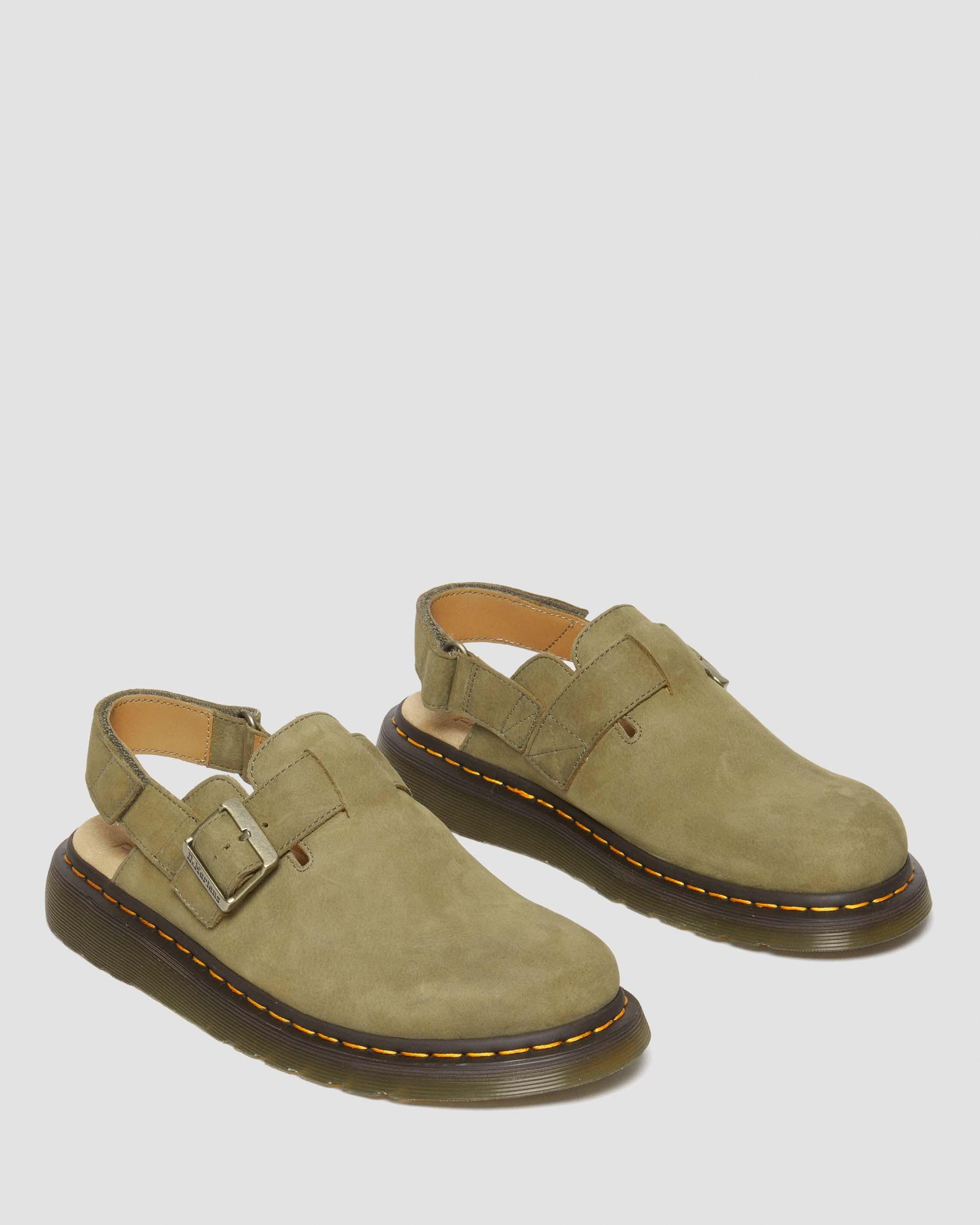 Jorge II Tumbled Nubuck Leather Slingback Mules - 9