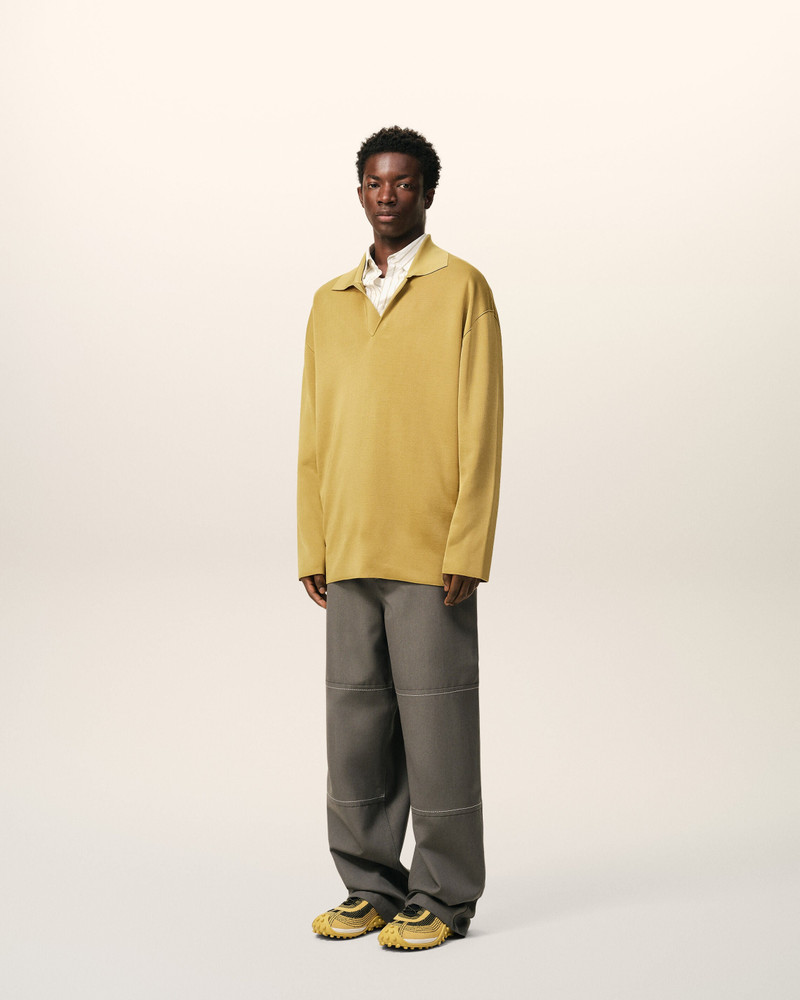 YELLOW WOOL LONG SLEEVES POLO 6