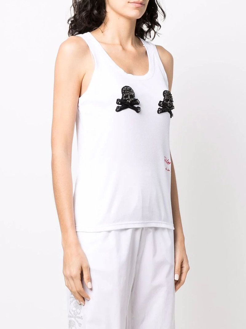 skull-appliqué tank top 3