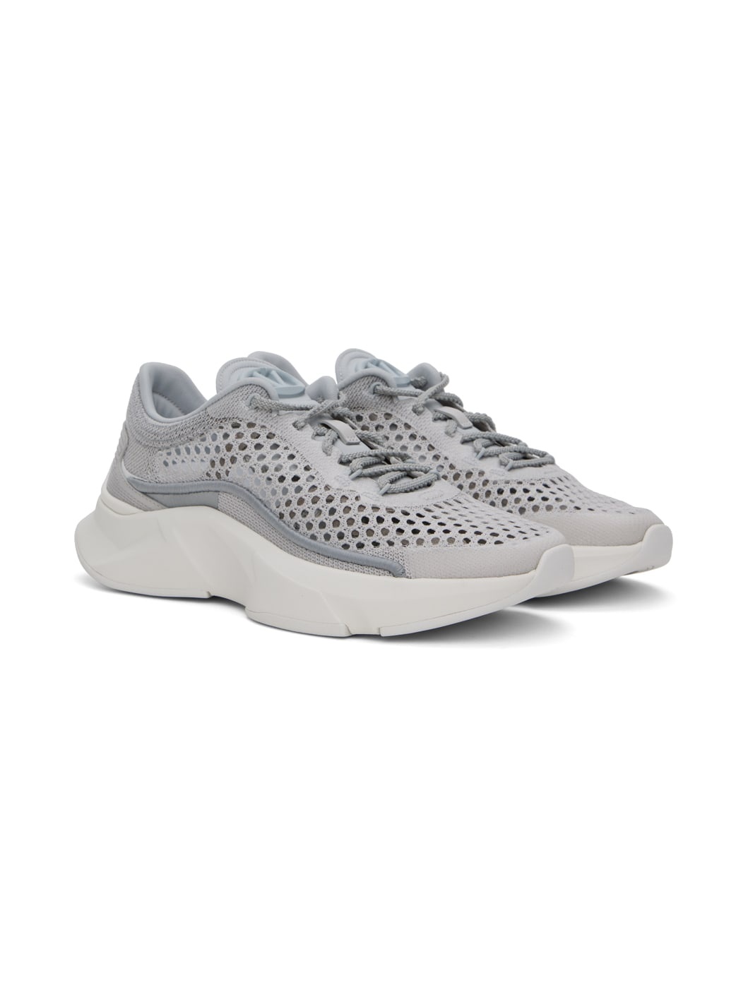 Gray Mesh Sneakers - 4