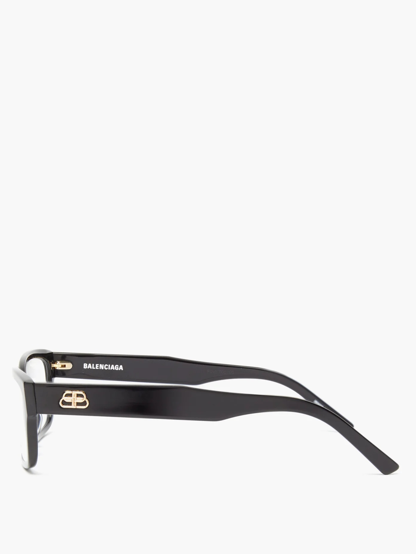 BB-logo rectangular acetate glasses - 4