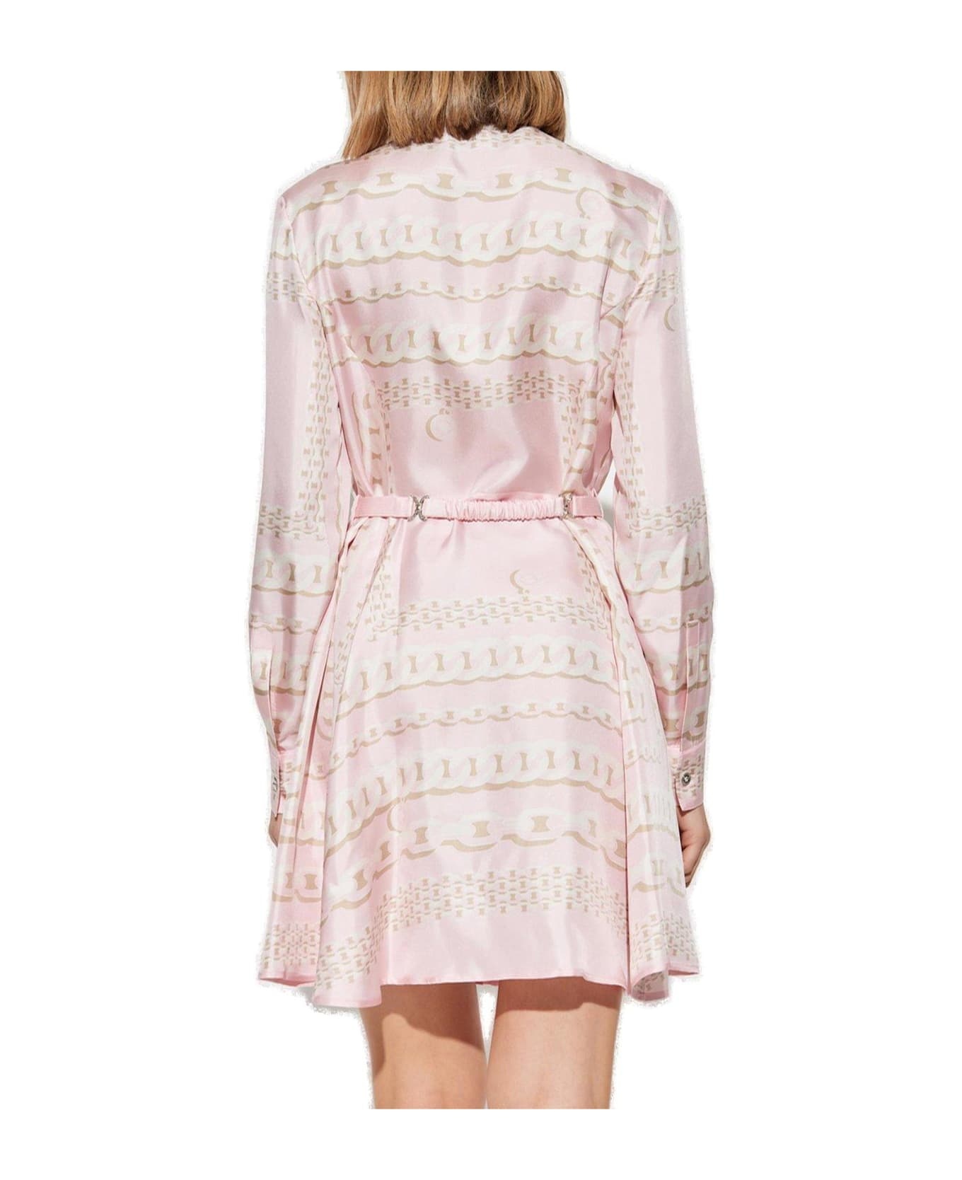 Chain-printed Belted Mini Dress - 3