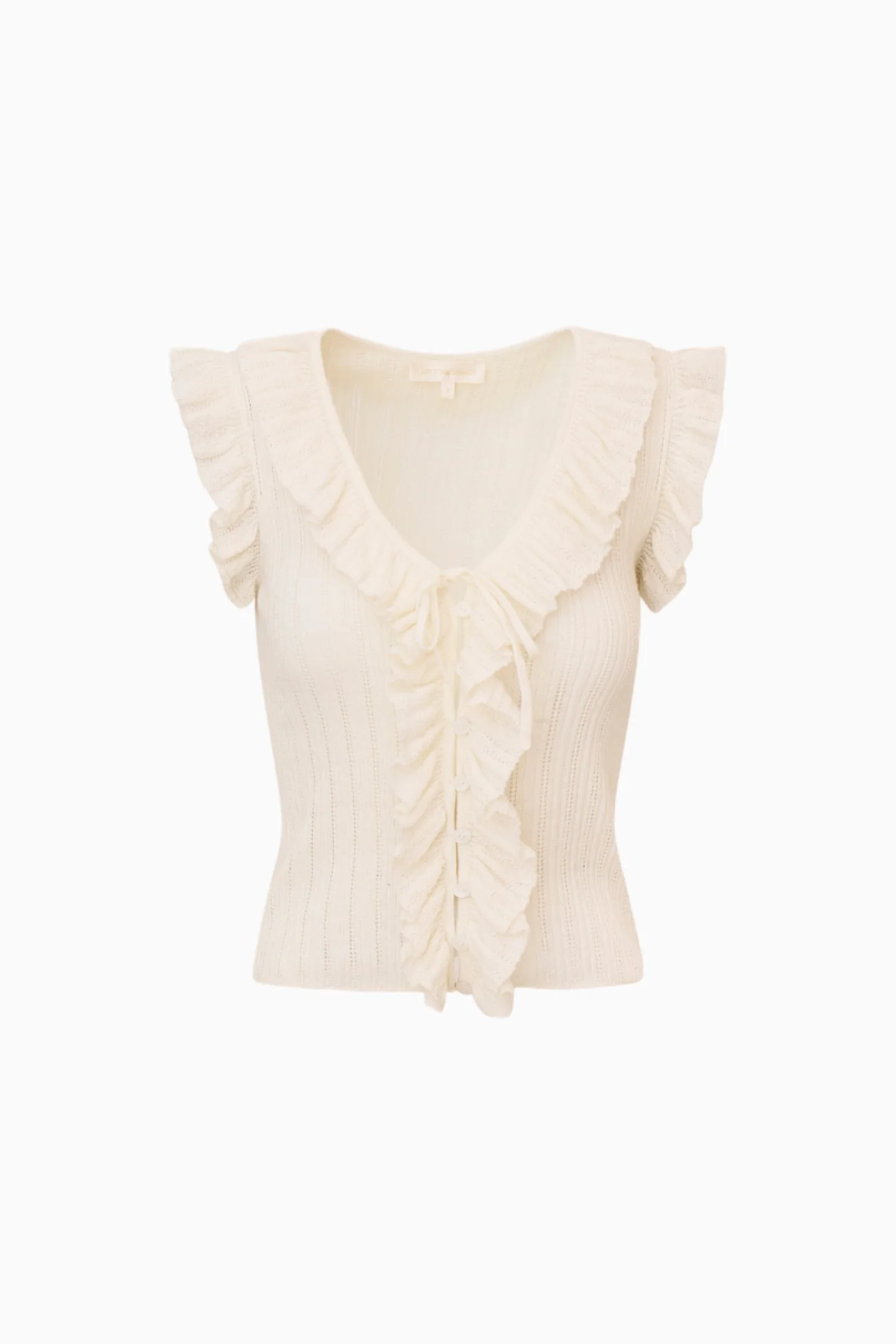 Elizabelle Pointelle Knit Top - 1