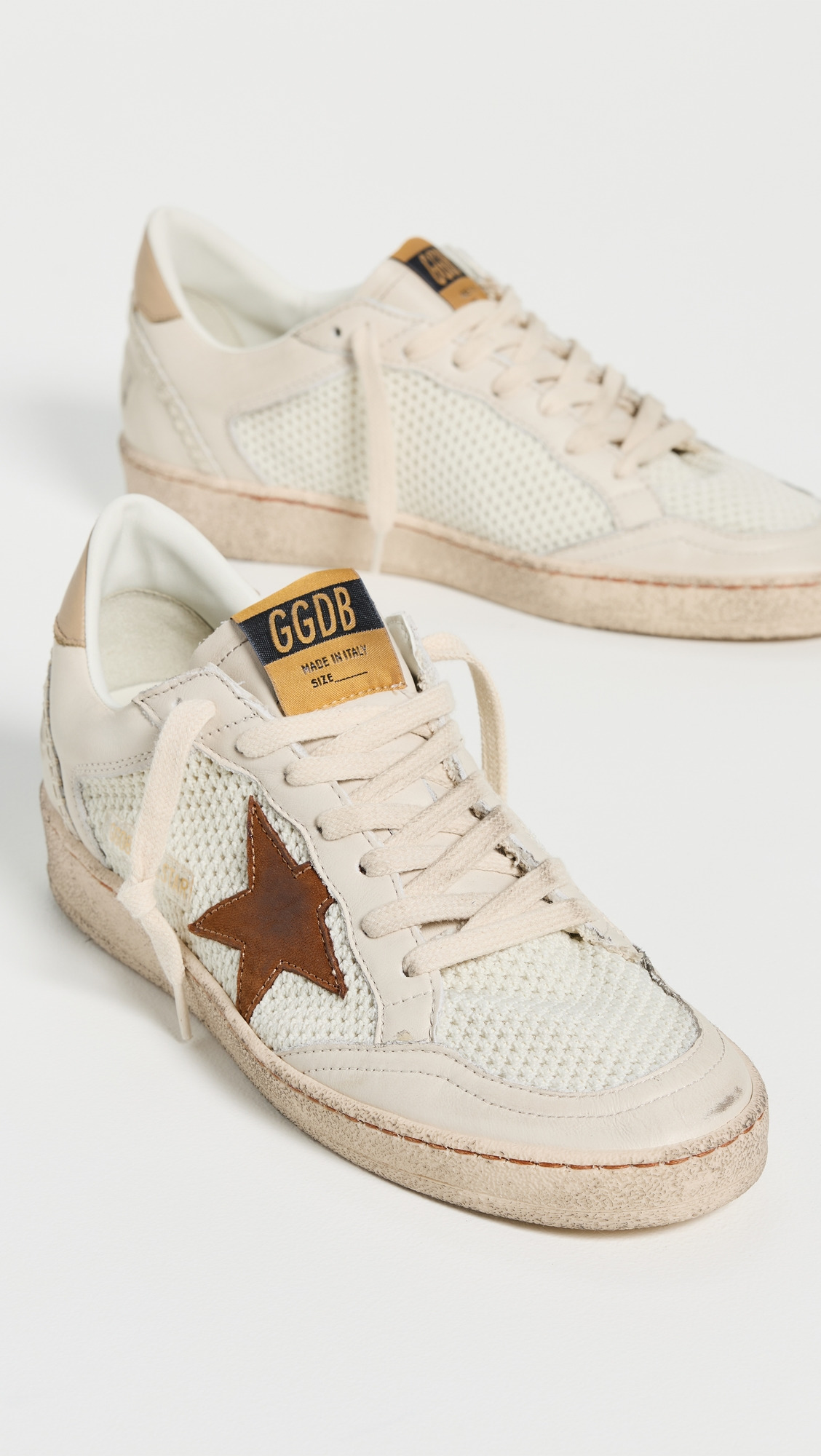 Ballstar Net and Leather Sneakers - 4