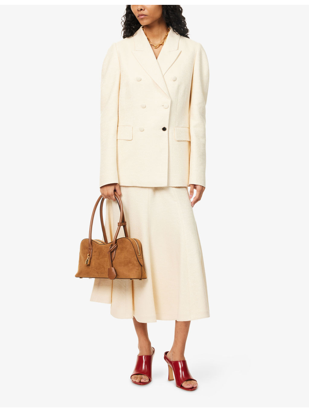 Sedna Double-Breasted Silk Blazer - 2