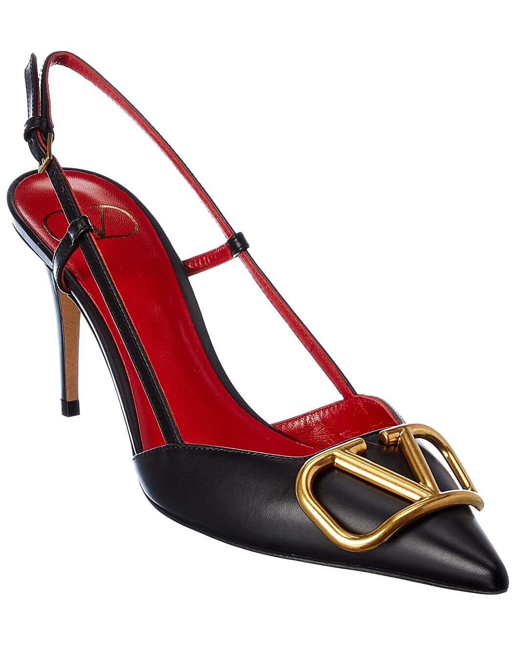 Valentino VLogo 80 Leather Slingback Pump - 1