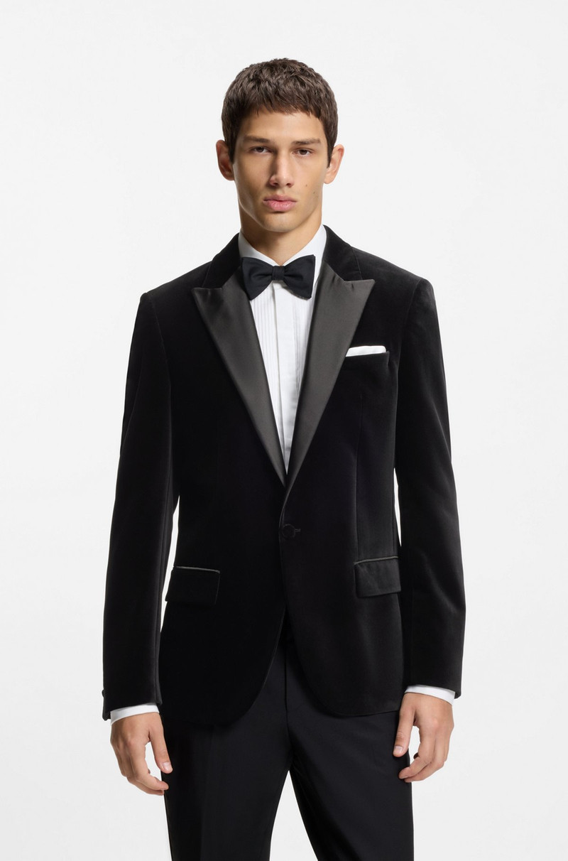 SLIM-FIT TUXEDO JACKET IN COTTON VELVET 2