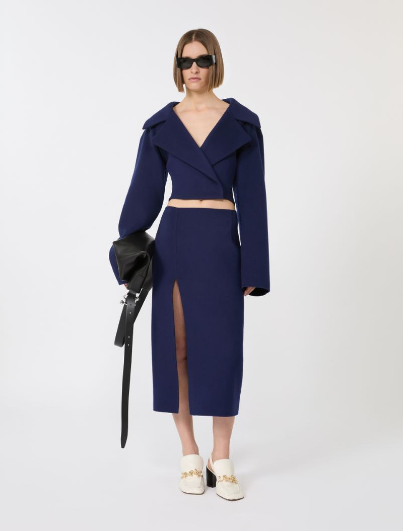 Sportmax Short pure wool outerwear - ultramarine outlook