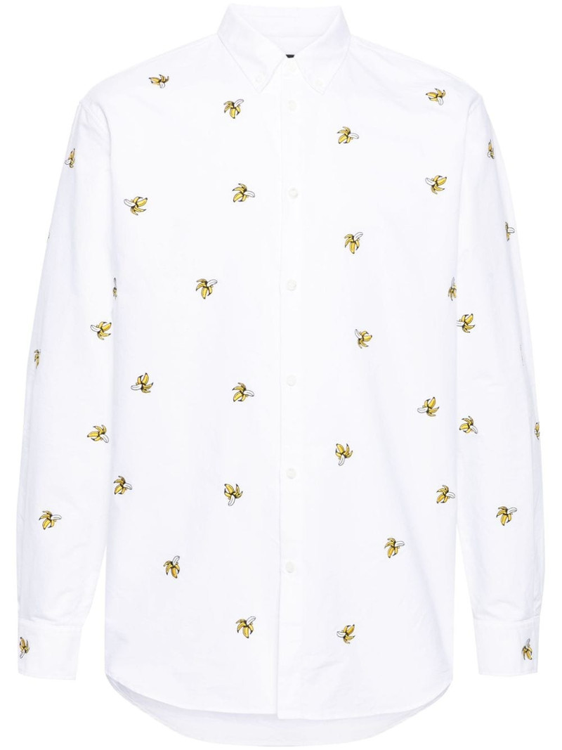 fruit-embroidered cotton shirt 1