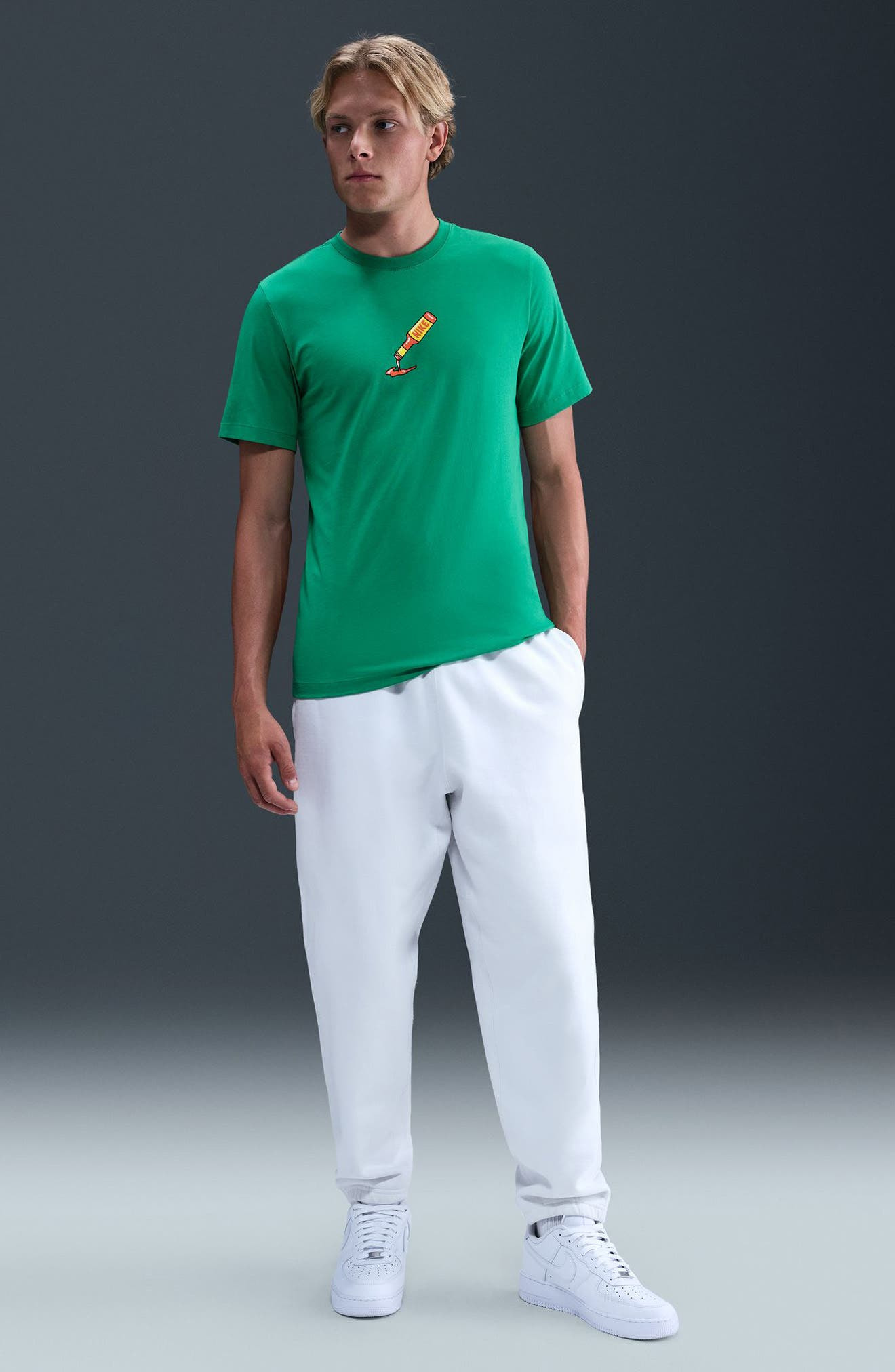 Nike Sportswear Cotton Graphic T-Shirt in Stadium Green at Nordstrom - 5