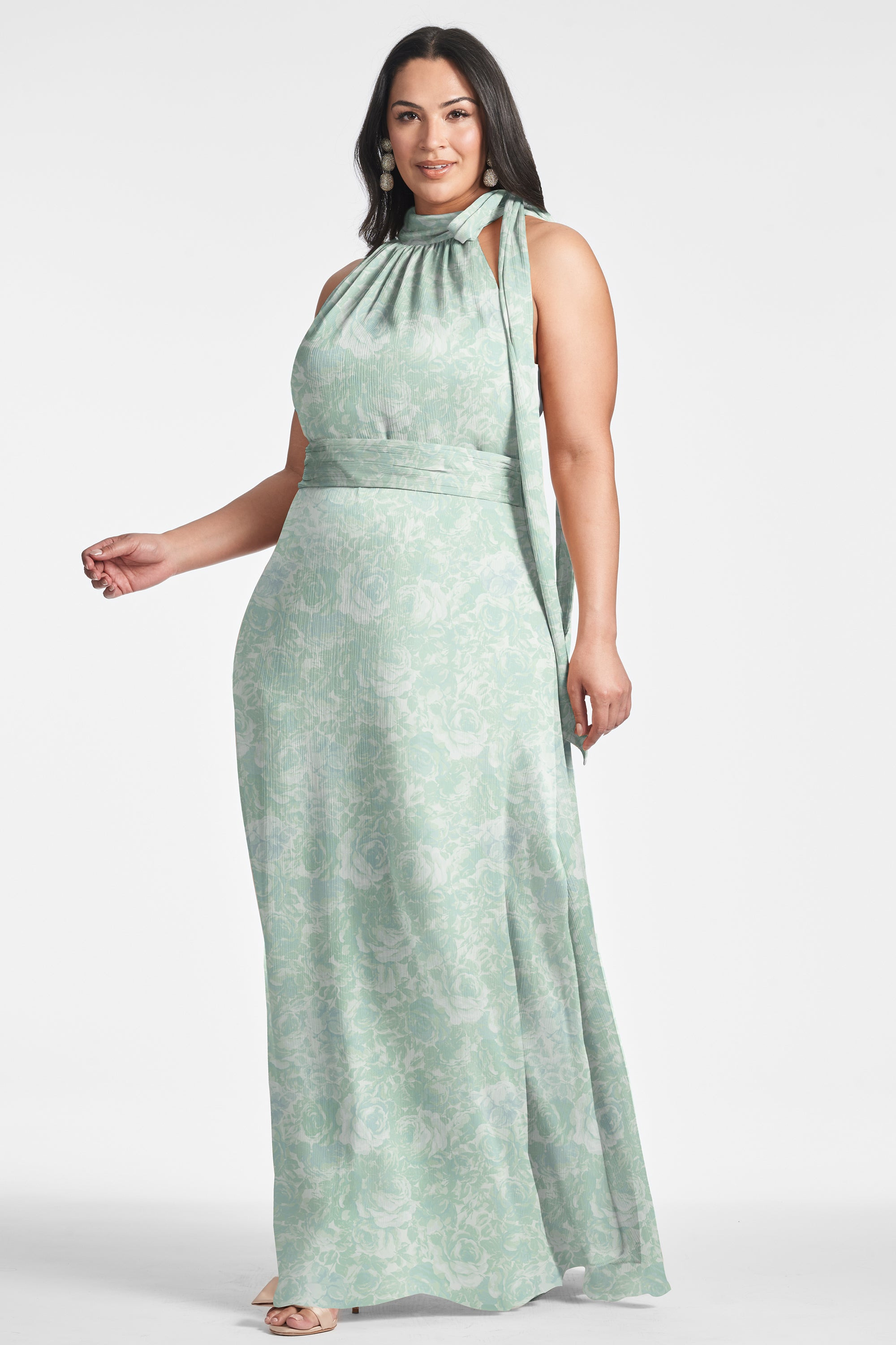 Kayla Gown - Sage Painted Floral - 5