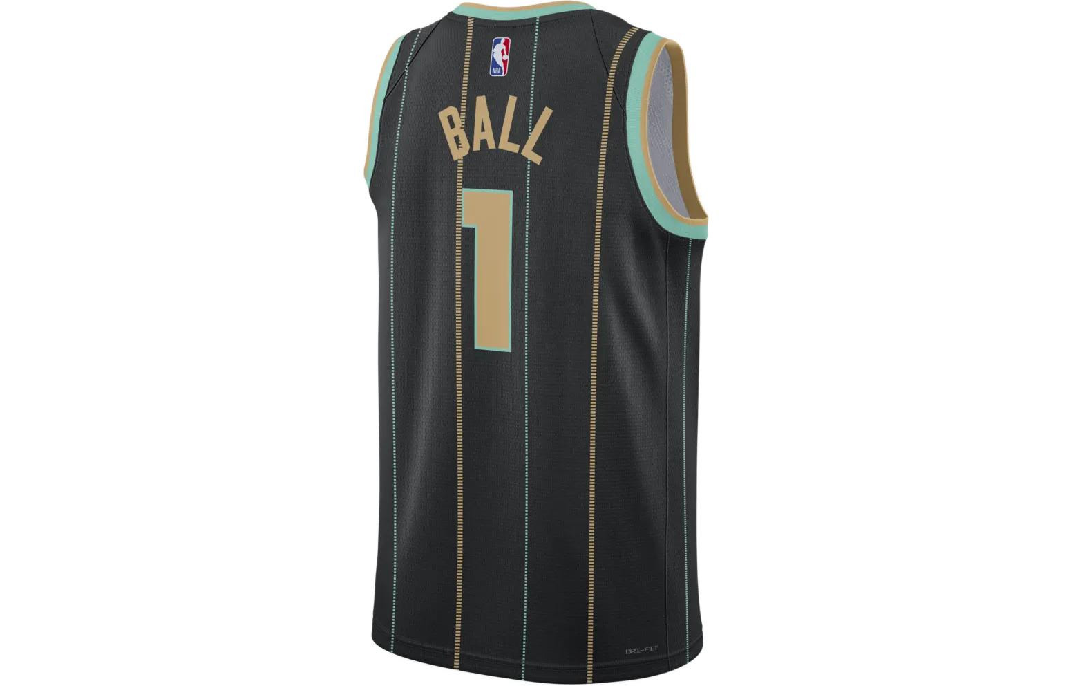 Air Jordan Dri-FIT NBA Charlotte Hornets Lamelo Ball City Edition 2022/23 Swingman Jersey DO9587-011 - 3