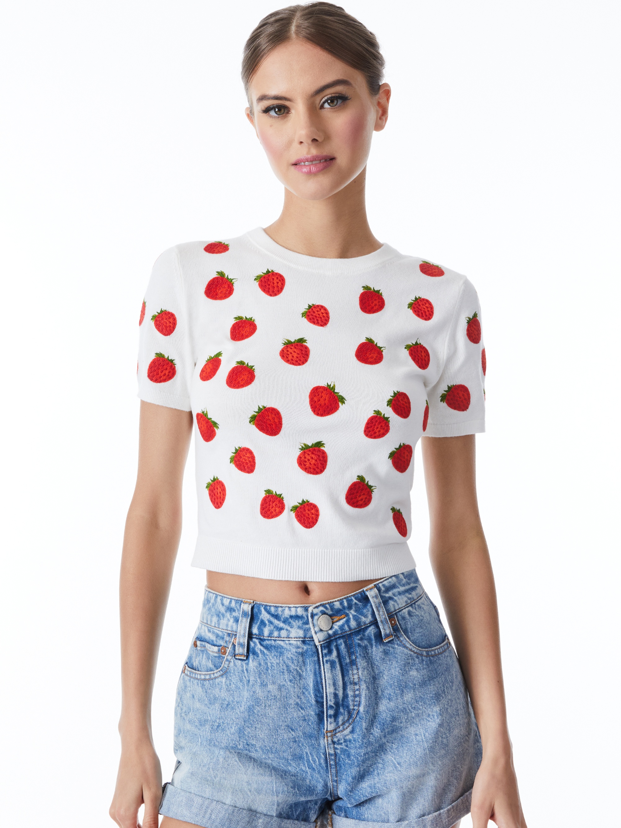 CIARA STRAWBERRY EMBROIDERED PULLOVER - 2