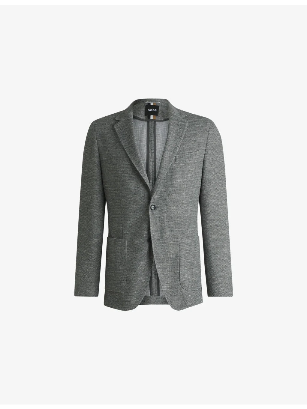 Regular-fit single-breasted woven blazer - 1