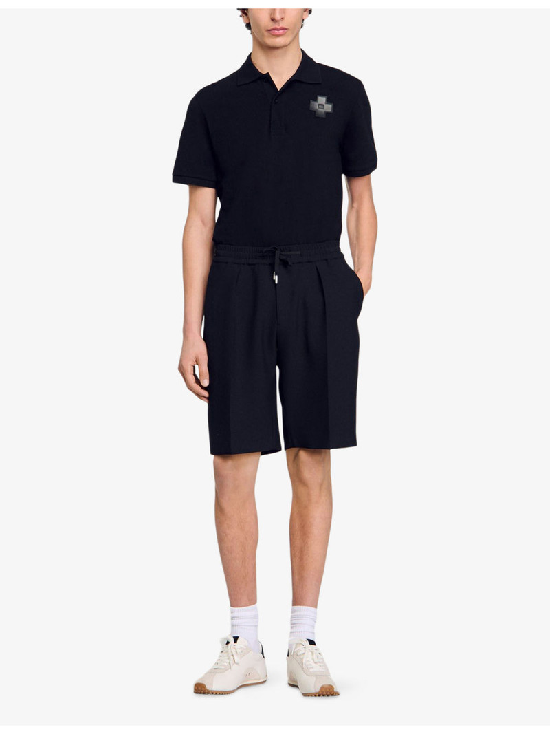 Sandro Drawstring-Waist Regular-Fit Stretch-Jersey Shorts outlook